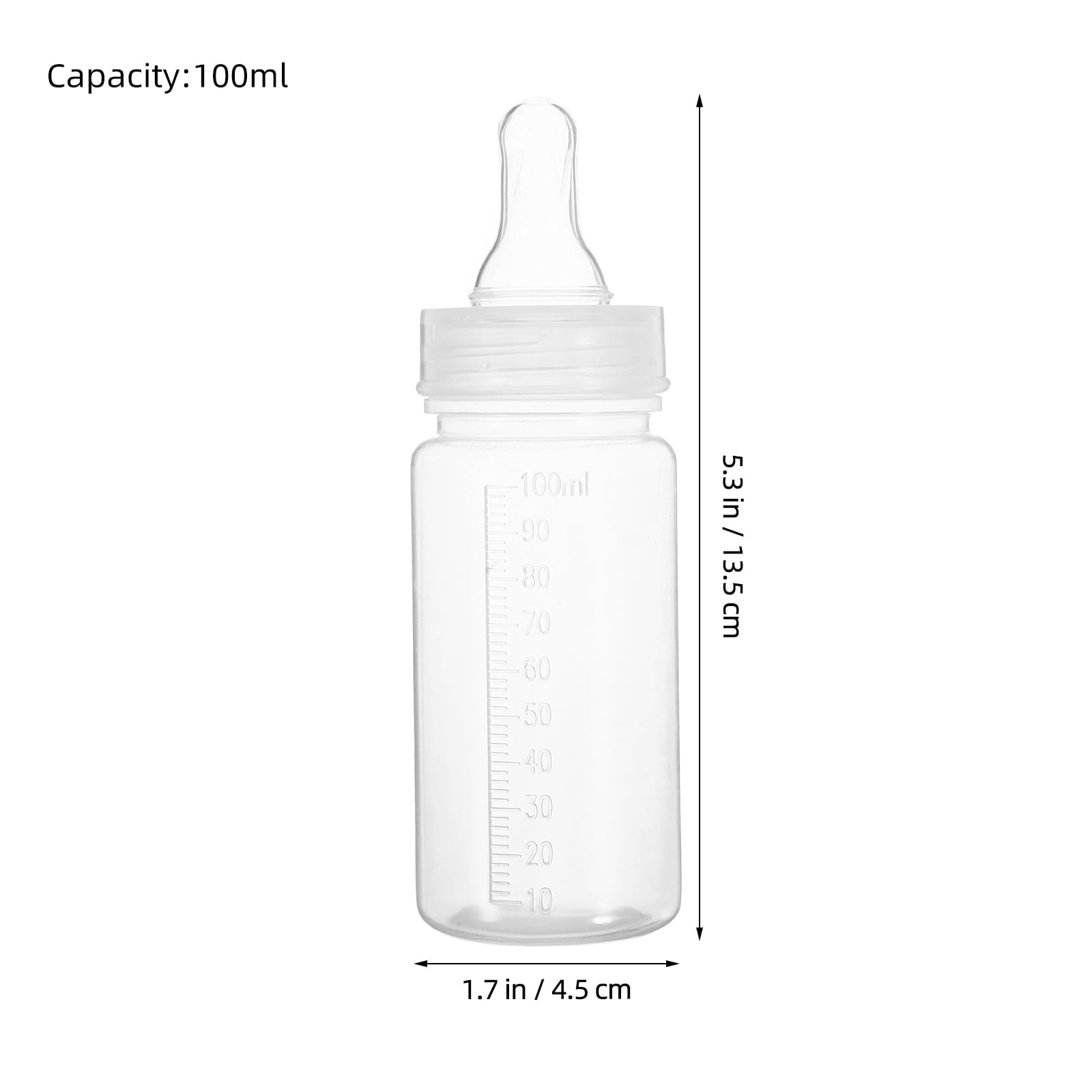 WHAMVOX 10pcs 100ml Disposable Baby Bottles With Scale For Newborns Feeding Clear Milk Bottle Ideal For Travel Breastmilk Storage And Feeding