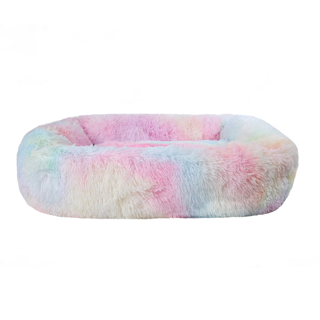 Rectangle Plush Pet Bed Bed for Dogs Cats Kennel Cuddler Crate Cushion Mat Washable