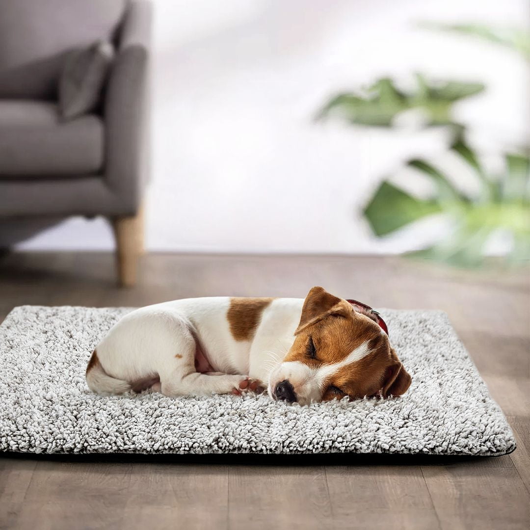 Self Warming Cat Bed for Indoor Cats Self Heating Pet Pad with Removable Washable Cover Non Slip Dog Bed for Small Dogs, Gray, 24*18