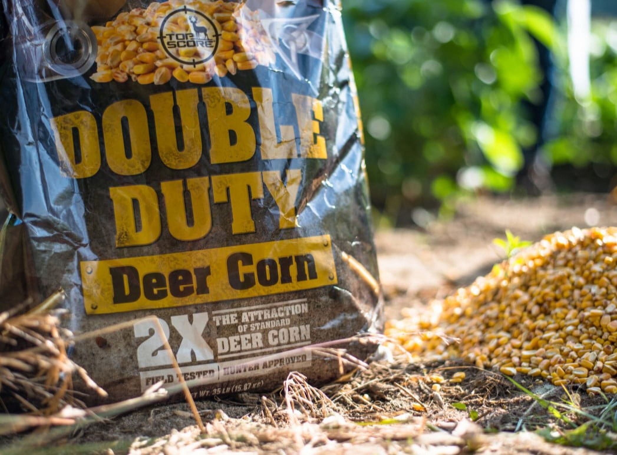 Top Score Double Duty Deer Corn, 35lb Bag, High Protein, Energy-Boosting
