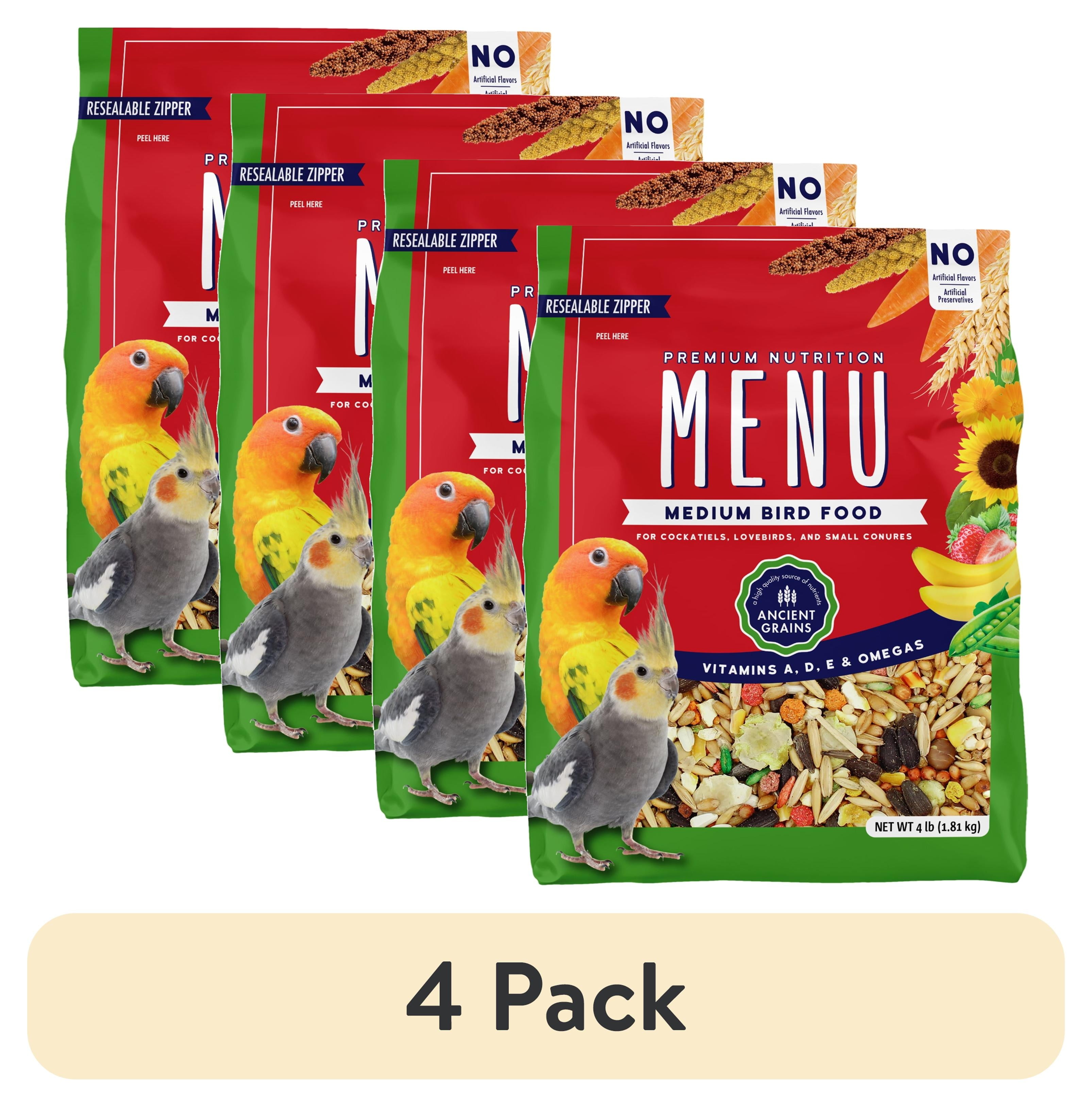 Menu Vitamin Fortified Food for Cockatiel, Lovebirds, and Small Consures, 4 lb