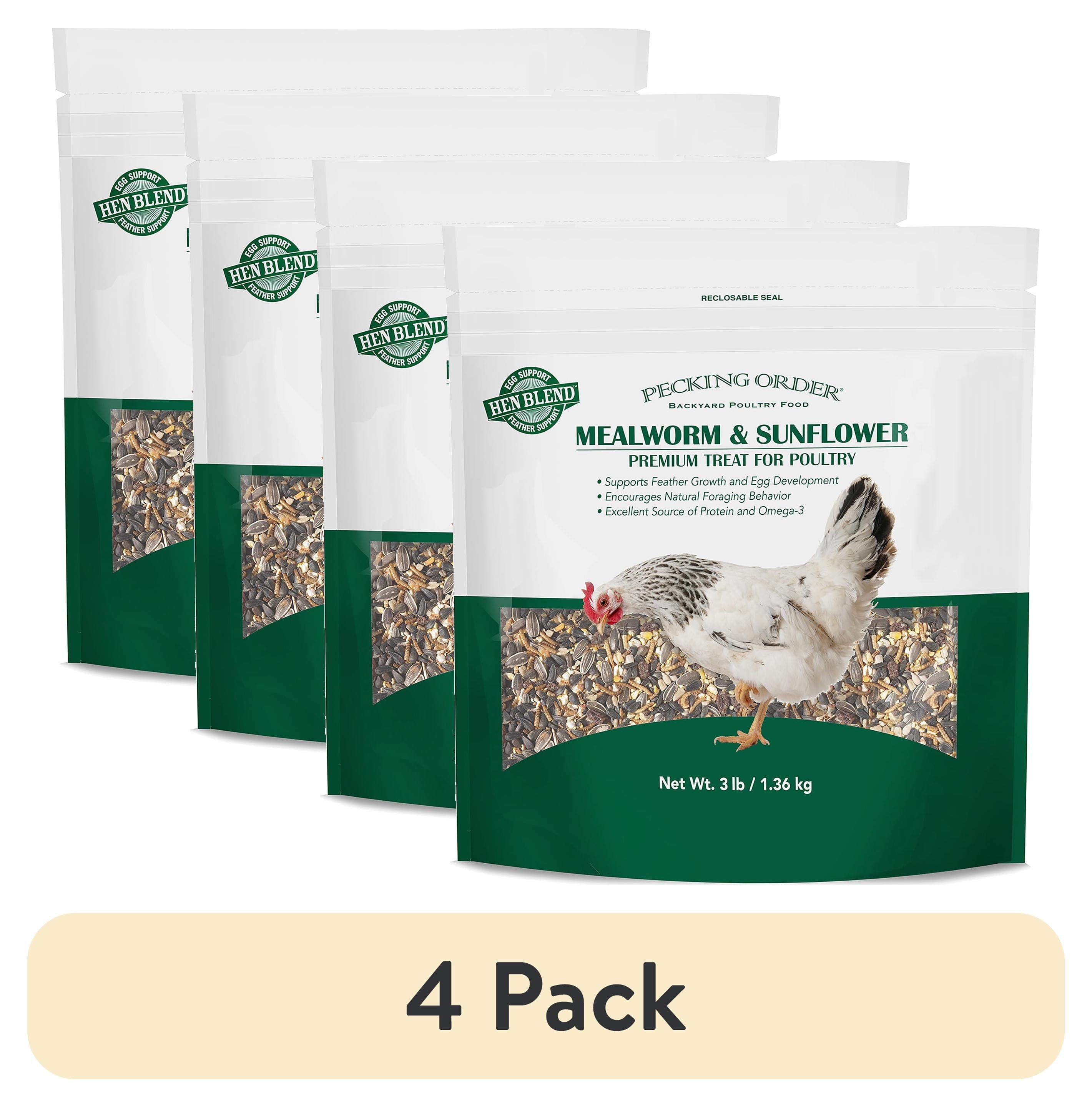 Red River Commodities Pecking Order Mealworm &amp; Sunflower Chicken Treat; 3 lb. Bag