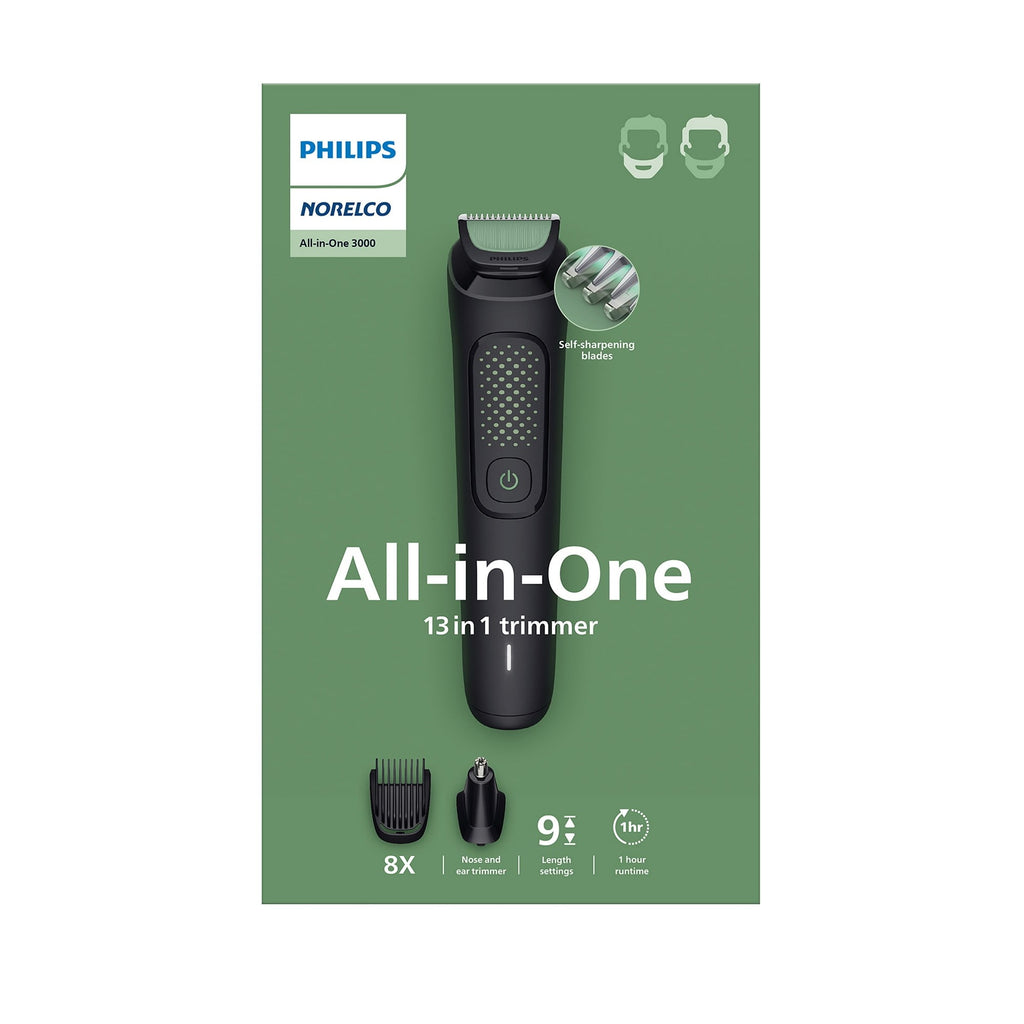 All-In-One 3000 Series 13 In 1 Trimmer, Beard Styler &amp; Men'S Hair Clipper, 9 Length Settings &amp; Self-Sharpening Skin-Friendly Blades, MG3919/50
