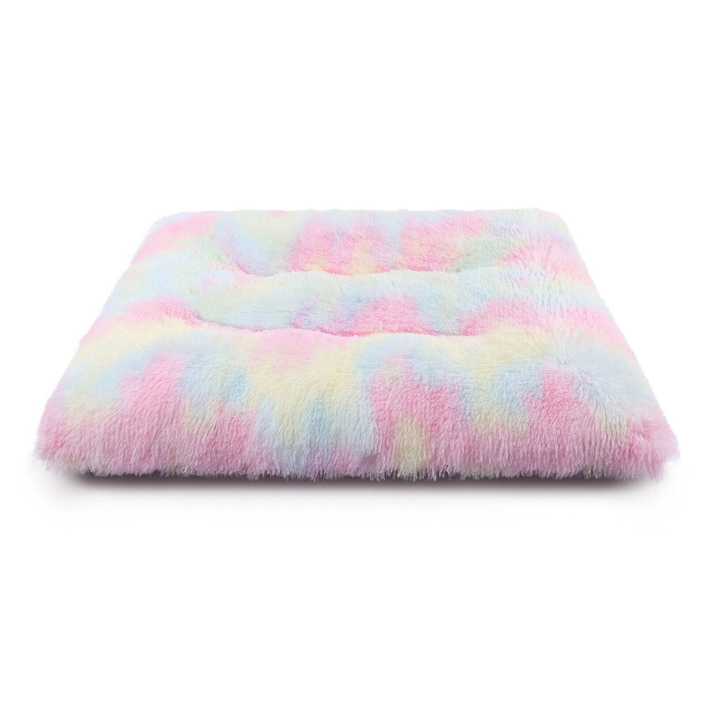 Plush Pet Bed for Dogs &amp; Cats Dog Crate Mat Mattress Pillow Bolster