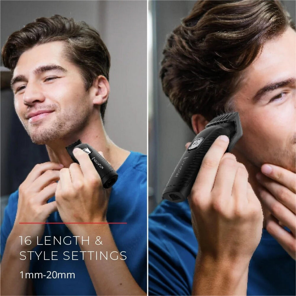 Graphite All-in-One Grooming Kit, Men's Head &amp; Body Trimmer Kit with Combs, Black