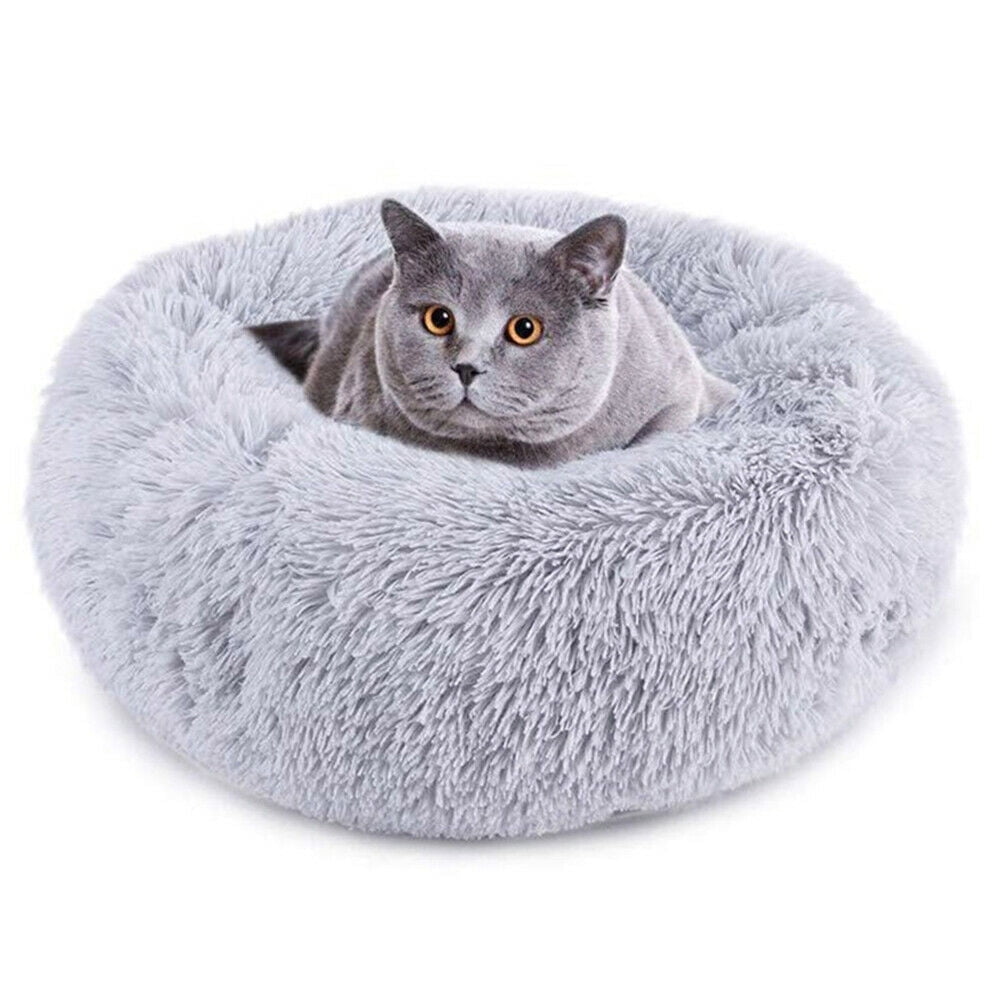 Round Plush Pet Bed for Dogs &amp; Cats, Dog Bed Sleeping Kennel Nest