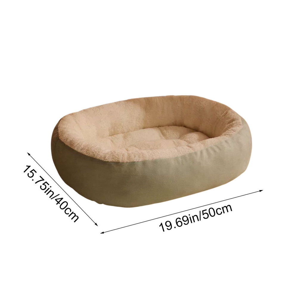 Oval Pet Bed Bed Fleece Warmth Pet Pad for Cat &amp; Small Dog