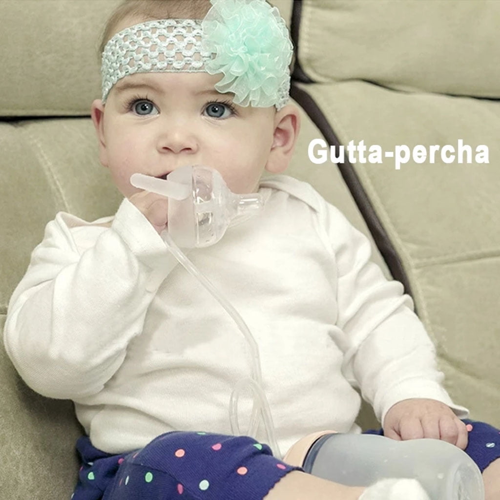 Sorrowso Self-Feeding Baby Bottle with Long Straw Handless Imitation Milk Weaning Bottle