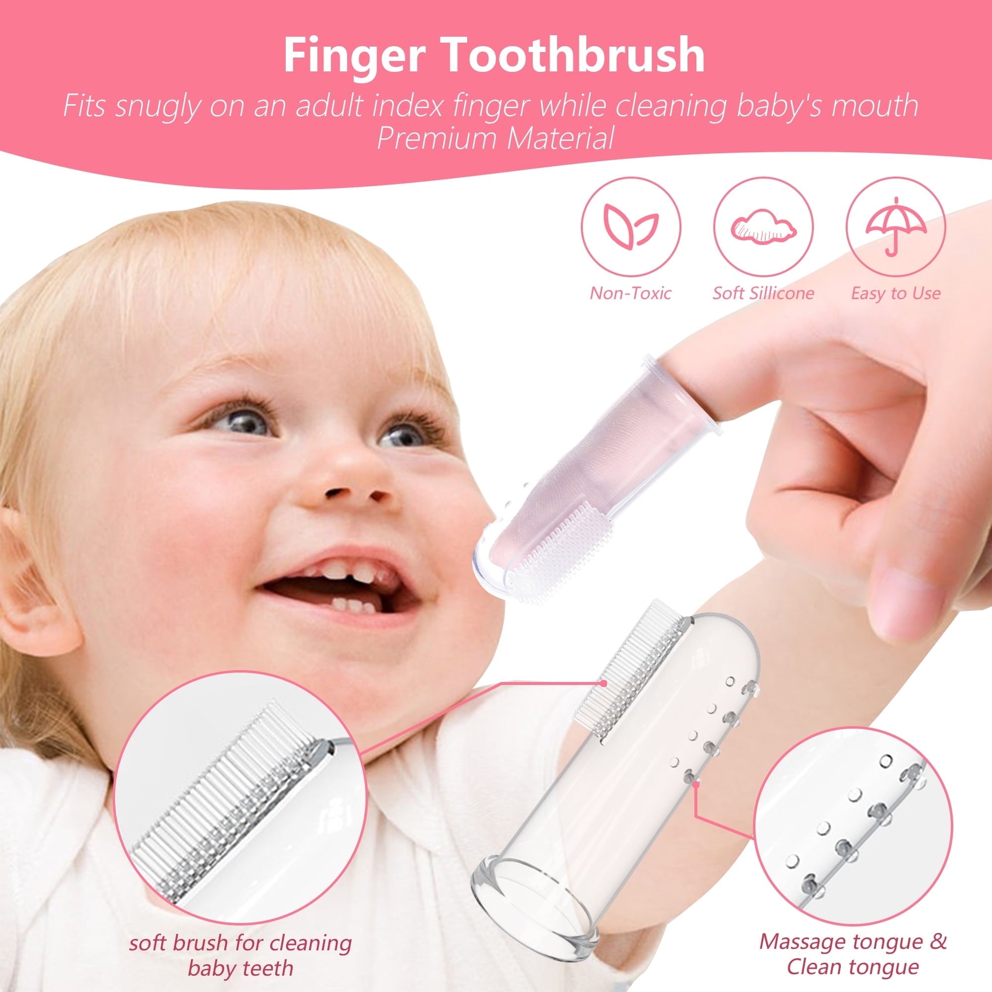 Baby Grooming Kit,BUSATIA 21 in 1 Infant Safety Care Set with Hair Brush Comb Nail Clipper Nasal Aspirator,Baby Essentials Kit for Newborn Girls Boys-Pink Baby Grooming kit