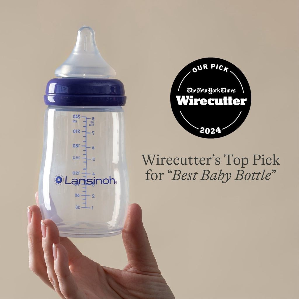 Baby Bottle for Breastfeeding Baby, Baby Formula Feeding, 8oz, 3pk, Medium Flow Nipples, Size M