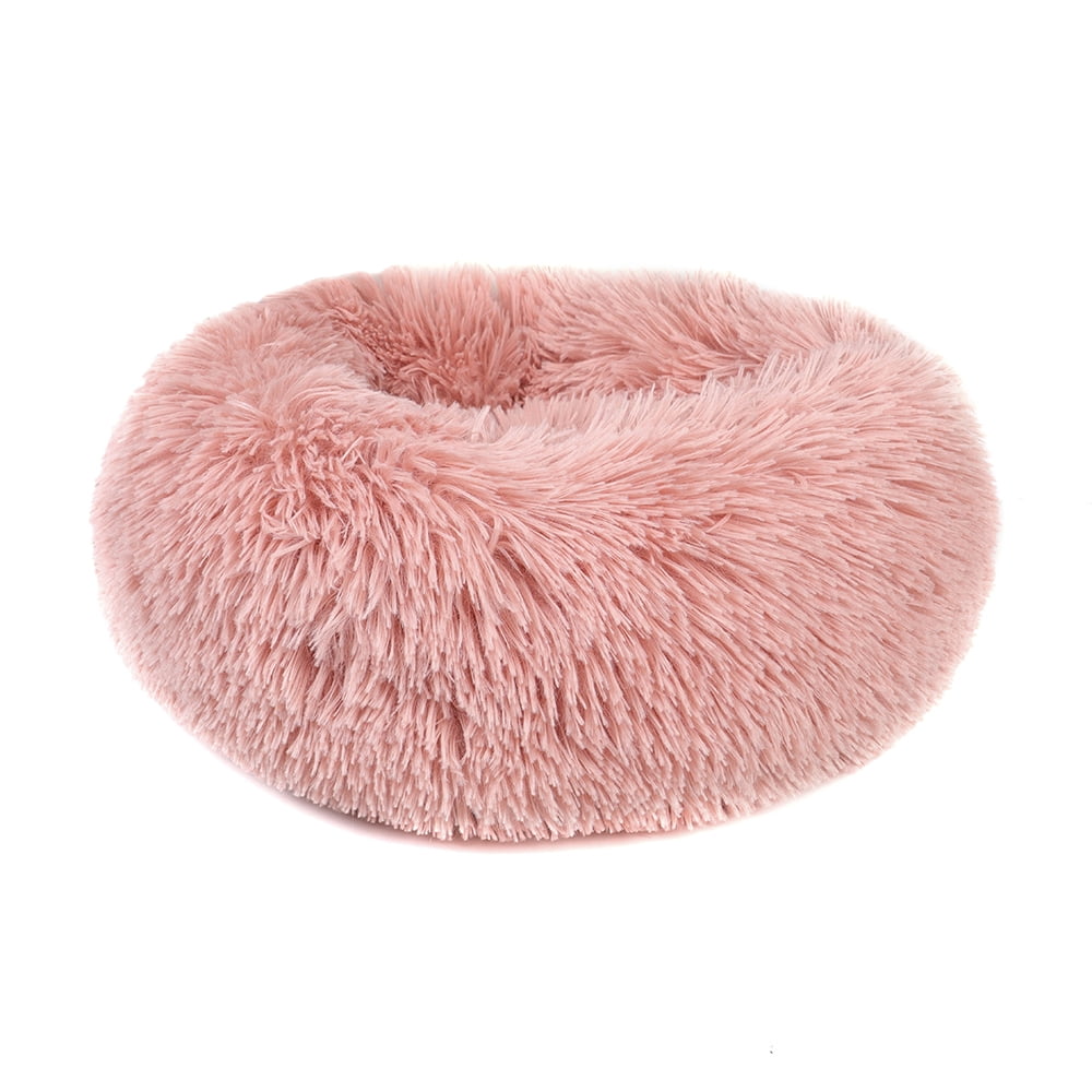 Round Plush Pet Bed for Dogs &amp; Cats, Dog Bed Sleeping Kennel Nest