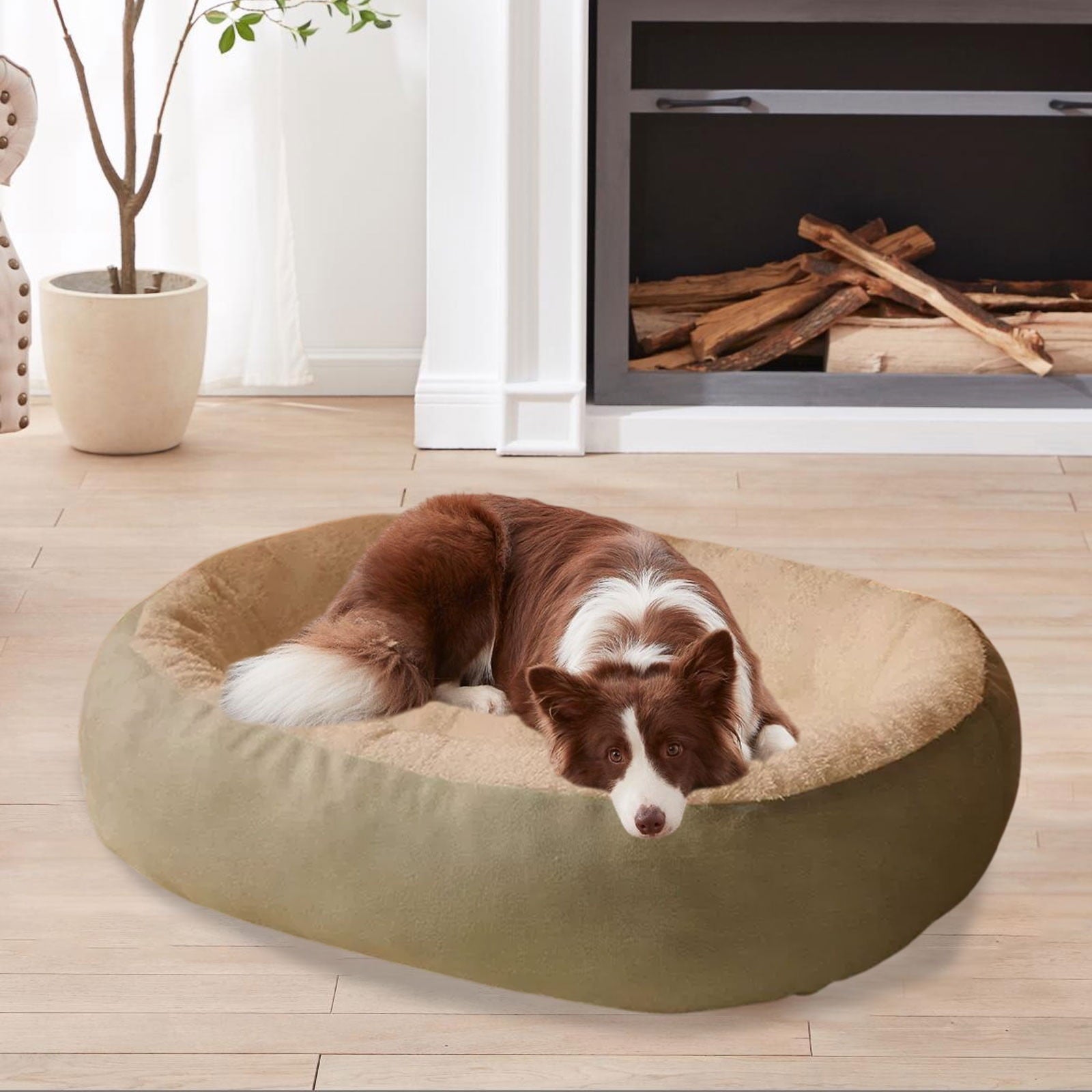 Oval Pet Bed Bed Fleece Warmth Pet Pad for Cat &amp; Small Dog