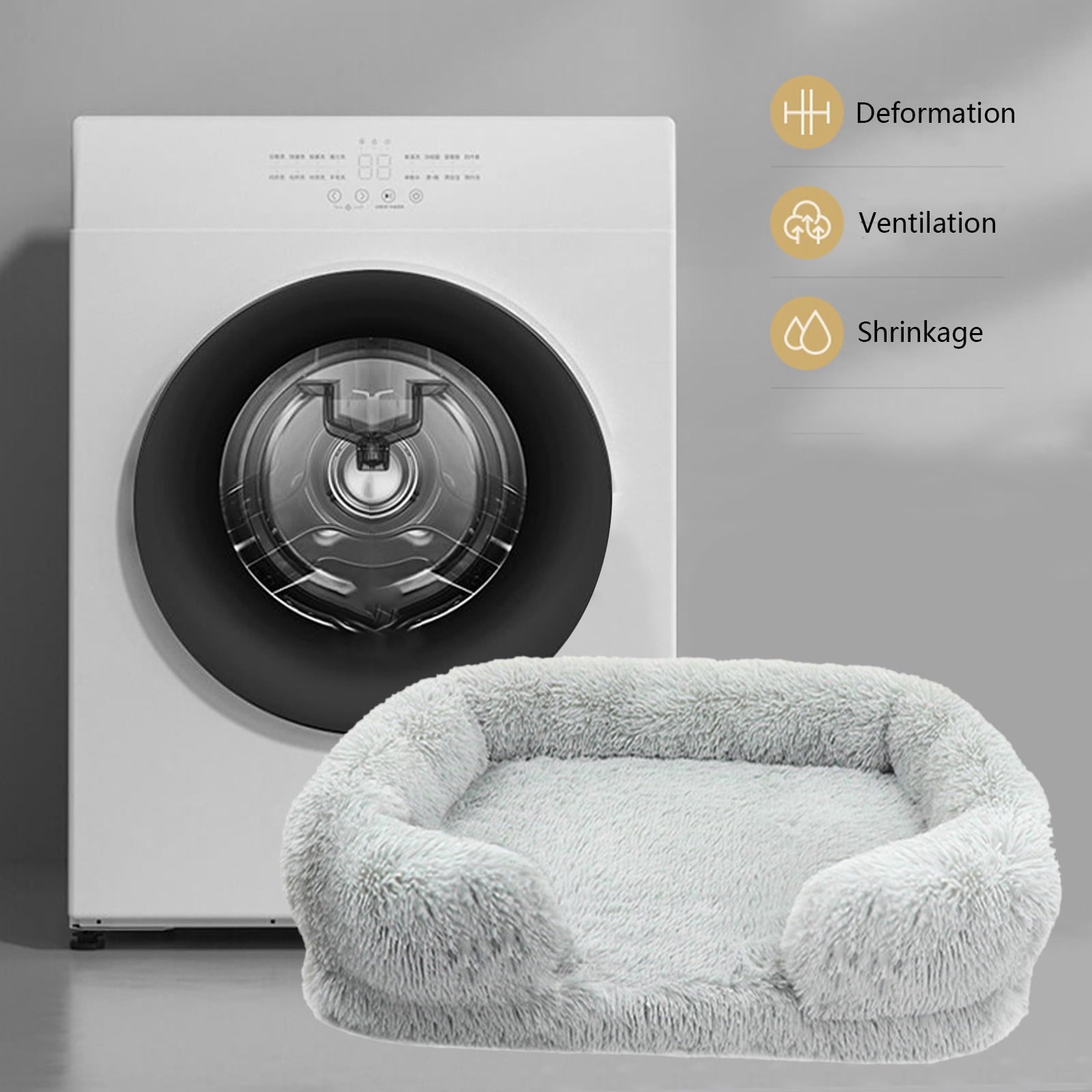 Pet Bed Dog Cat Cuddler Bed Faux Fur Warming Cushion For Small Medium Dogs And Cats Indoor Use