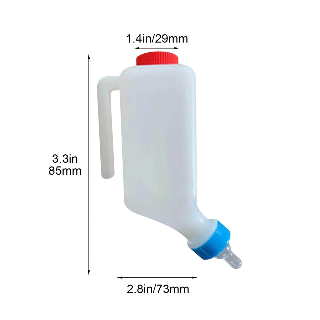Sltwyw Lamb Baby Bottle with Scale Hanging, Goat Bottles for Feeding Baby Goats, Goat Milk Feeder Bottle, Little Goat Calf Sheep Nursing Bottle with Handle