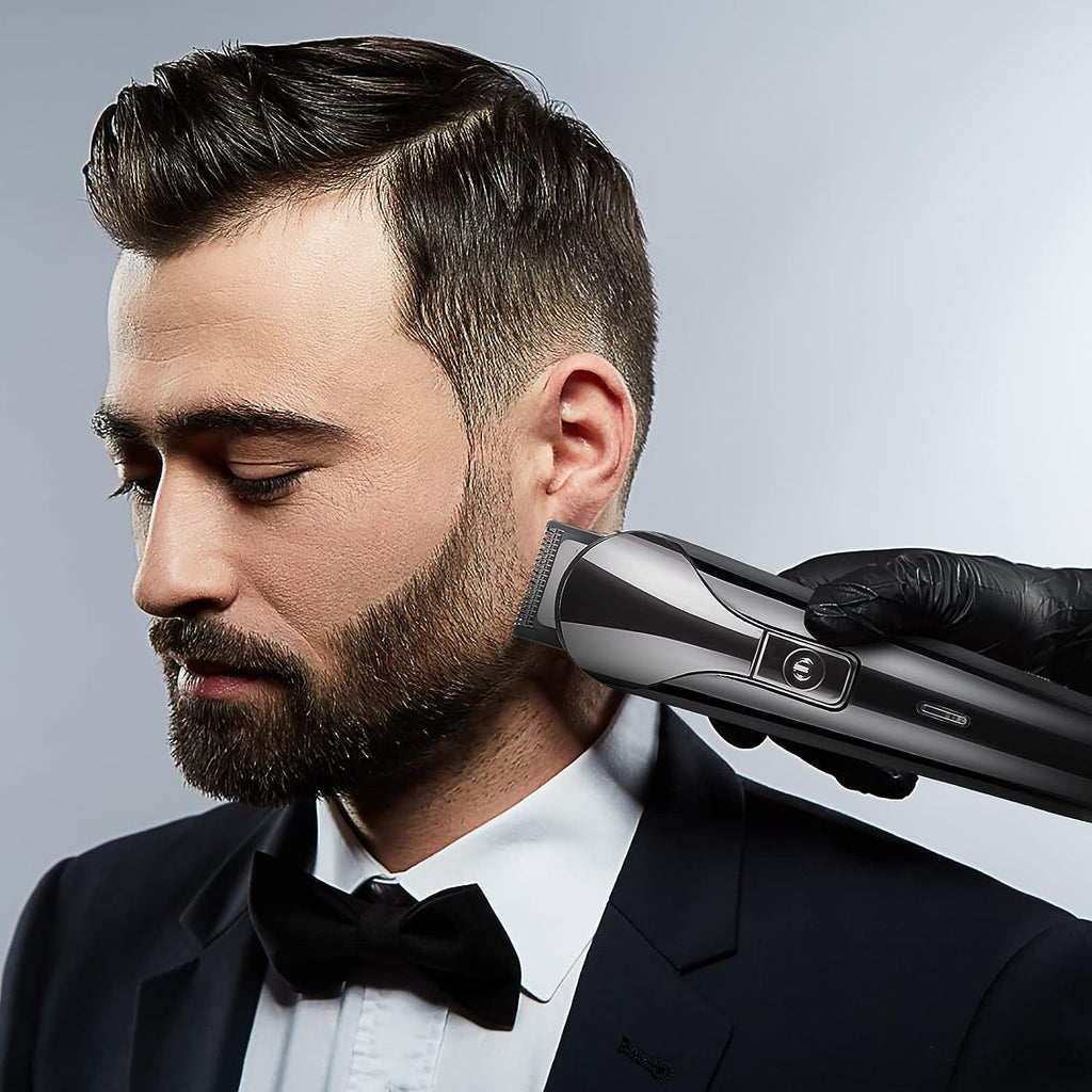 delpattern Beard Trimmer for Men,IPX7 Electric Razor Shavers,Hair Trimmer for Nose Mustache Face Body, Cordless Clippers Gifts for Men,22 Piece Beard Grooming Kit Black