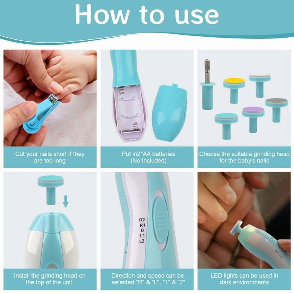 20 in 1 Baby Grooming Kit, Electric Nail File Trimmer Baby Essentials, Newborn Essentials Must Haves Kits with Hair Brush Comb for Newborn Infant Toddlers Baby Boys Girls Kids,Baby Shower Gifts