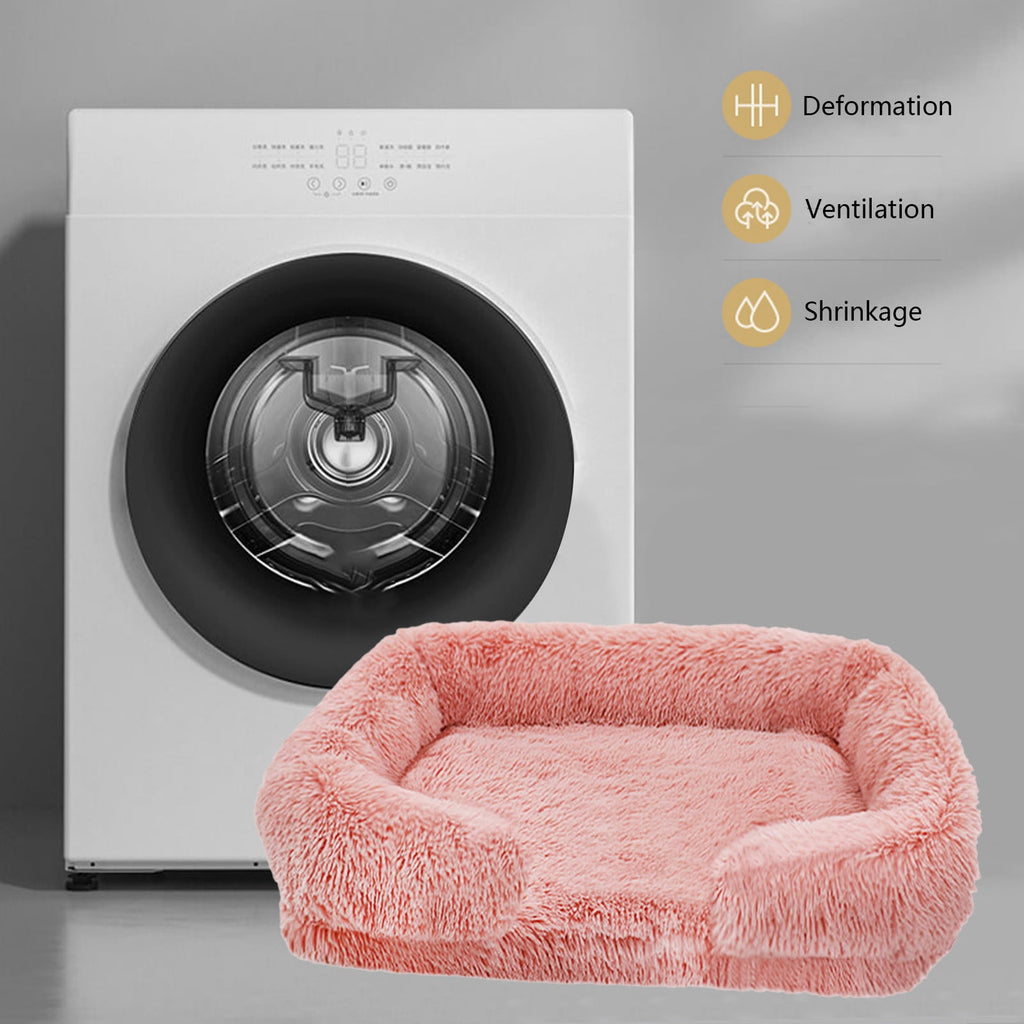 Pet Bed Dog Cat Cuddler Bed Faux Fur Warming Cushion For Small Medium Dogs And Cats Indoor Use