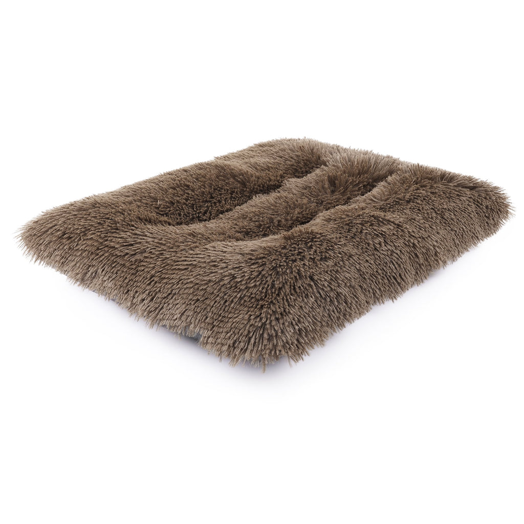 Plush Pet Bed for Dogs &amp; Cats Dog Crate Mat Mattress Pillow Bolster