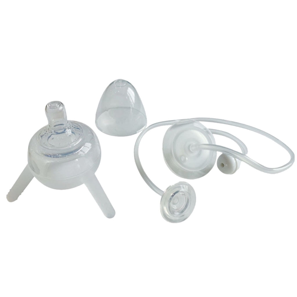 Sorrowso Self-Feeding Baby Bottle with Long Straw Handless Imitation Milk Weaning Bottle
