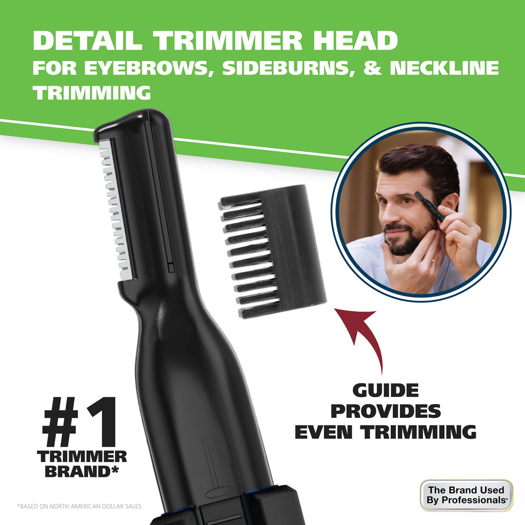 Micro Groomsman Men's Lithium Battery Powered Pen Trimmer, Black/Blue 5640-4701