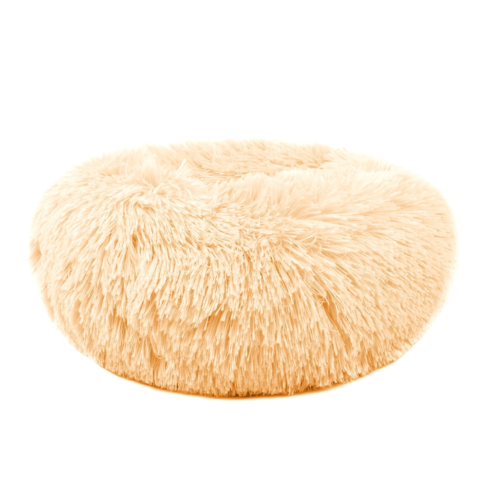 Round Plush Pet Bed for Dogs &amp; Cats, Dog Bed Sleeping Kennel Nest