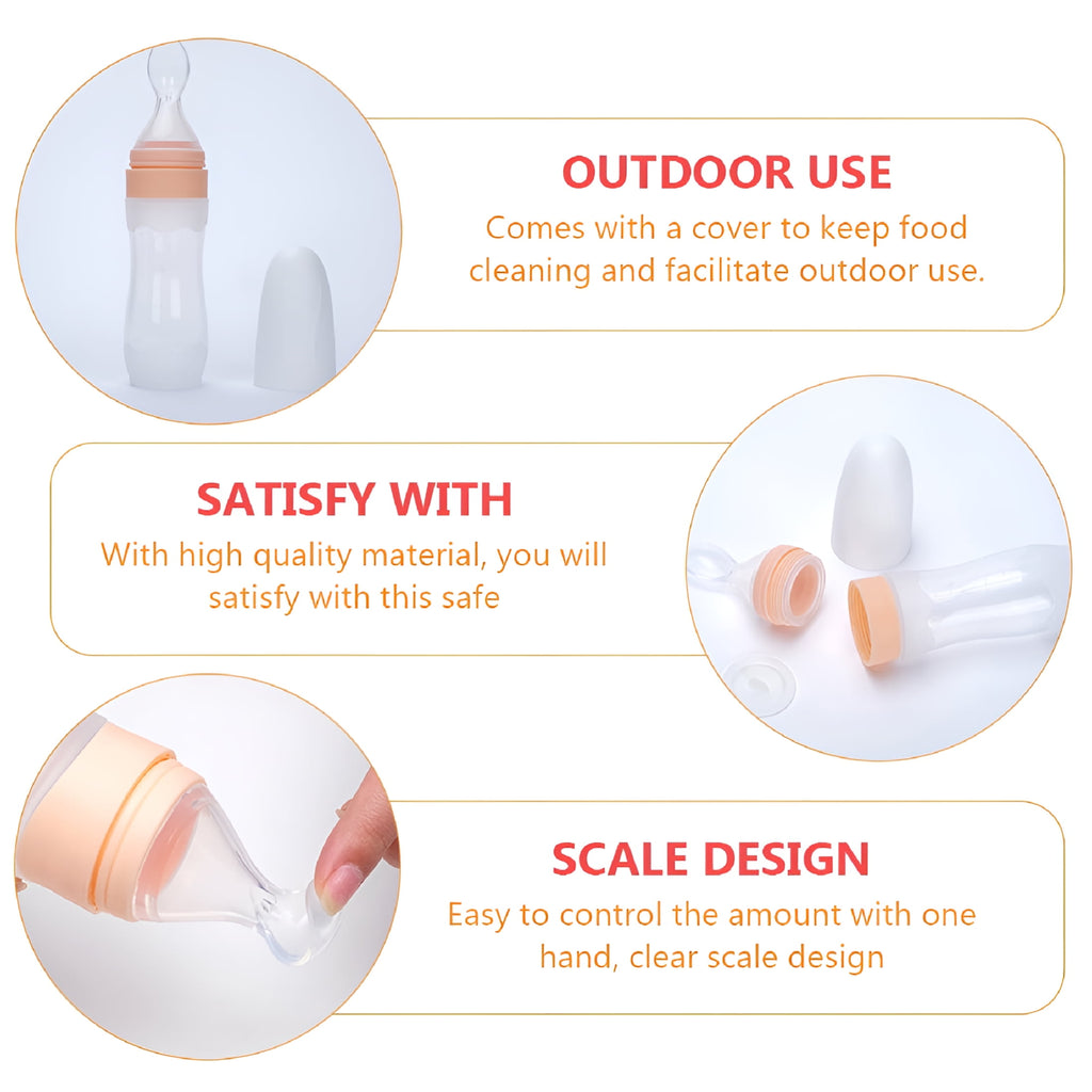 ACDANC 120ml Rice Cereal Bottle Feeding Bottle with Silicone Teether Baby Food Feeder