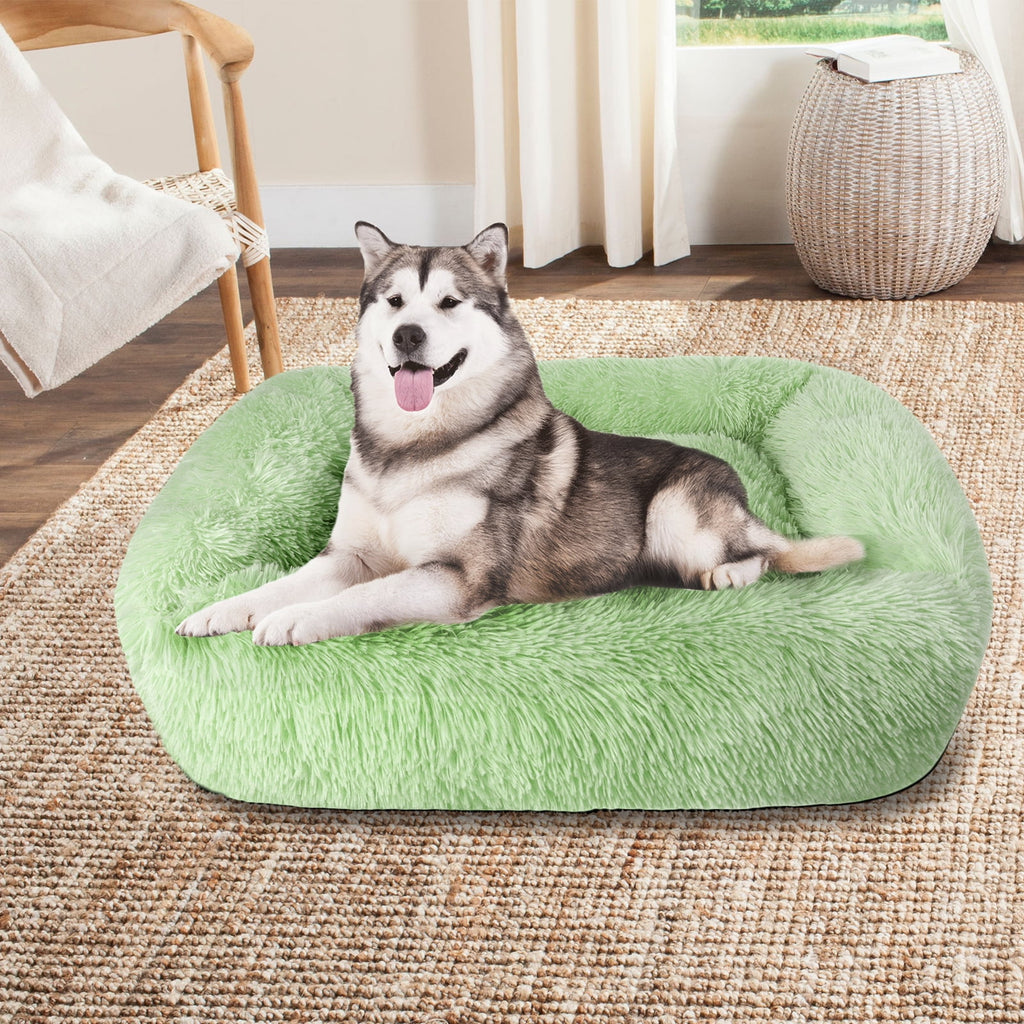 Rectangle Plush Pet Bed Bed for Dogs Cats Kennel Cuddler Crate Cushion Mat Washable