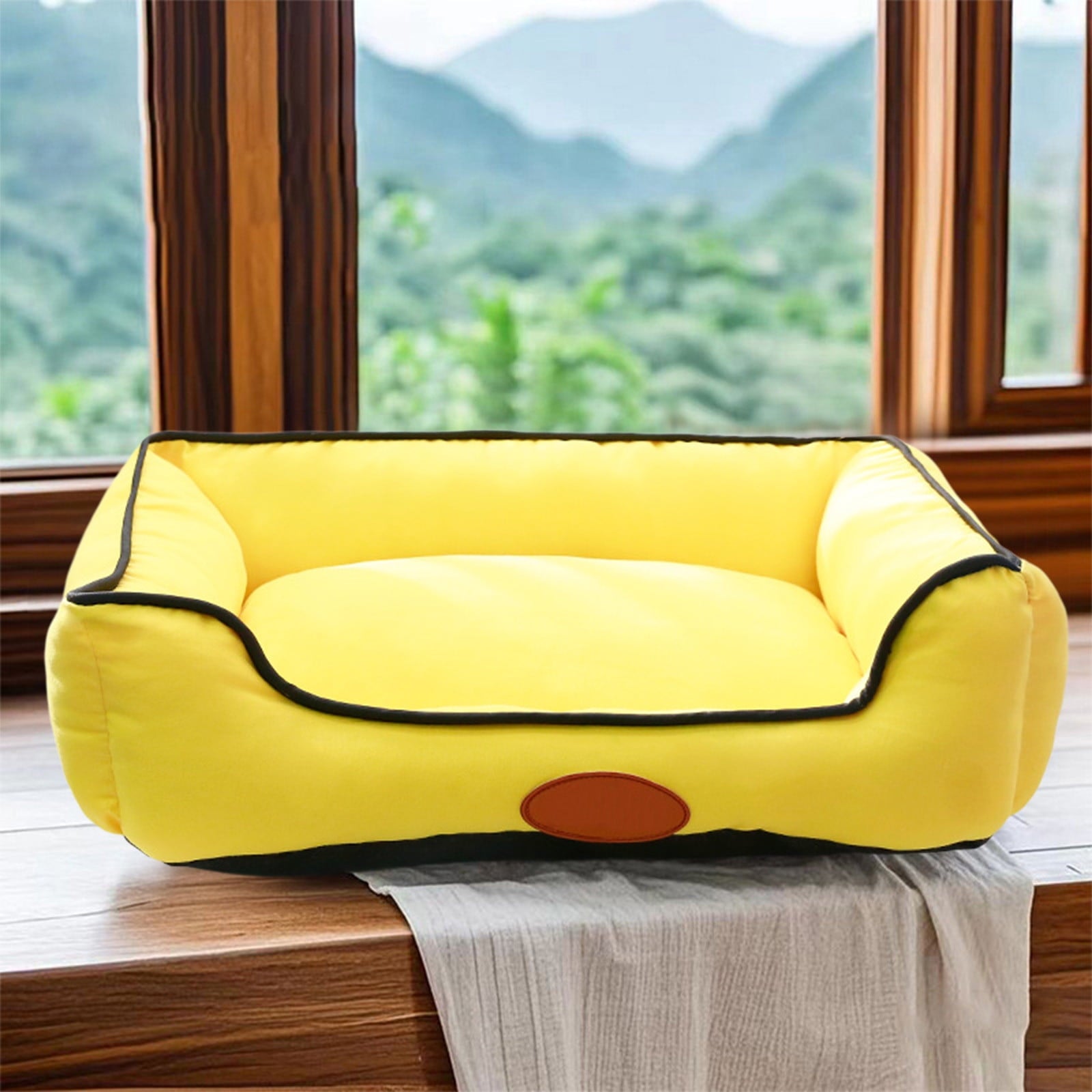 Dog Bed for Large Medium Small Dogs, Rectangle Washable Sleeping Puppy Bed, Cat Beds for Indoor Cats, Pet Sofa Bed, Anti-Slip Bottom