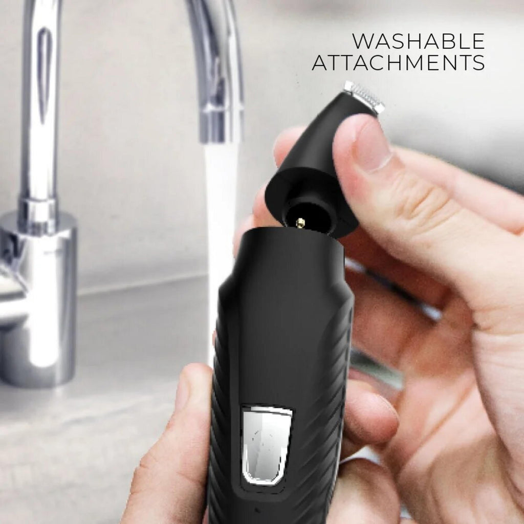 Graphite All-in-One Grooming Kit, Men's Head &amp; Body Trimmer Kit with Combs, Black