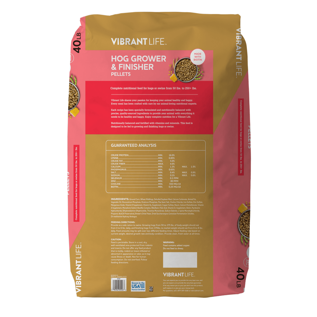 Hog Grower &amp; Finisher Pellet Feed, 40 lb Bag