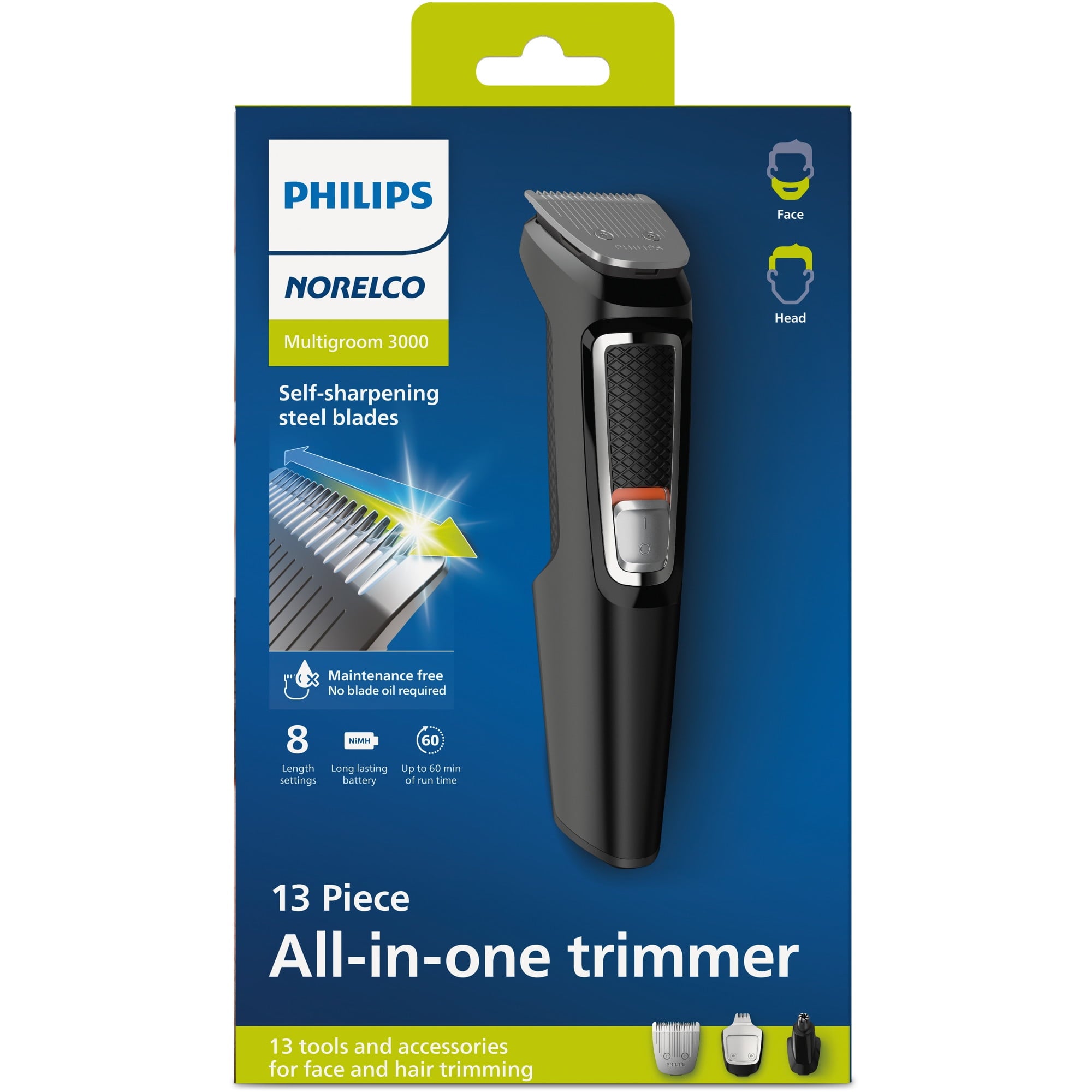 Multi-groomer Series 3000, Powered Electric Trimmer MG3740/40, 1 Each - 13 Pieces