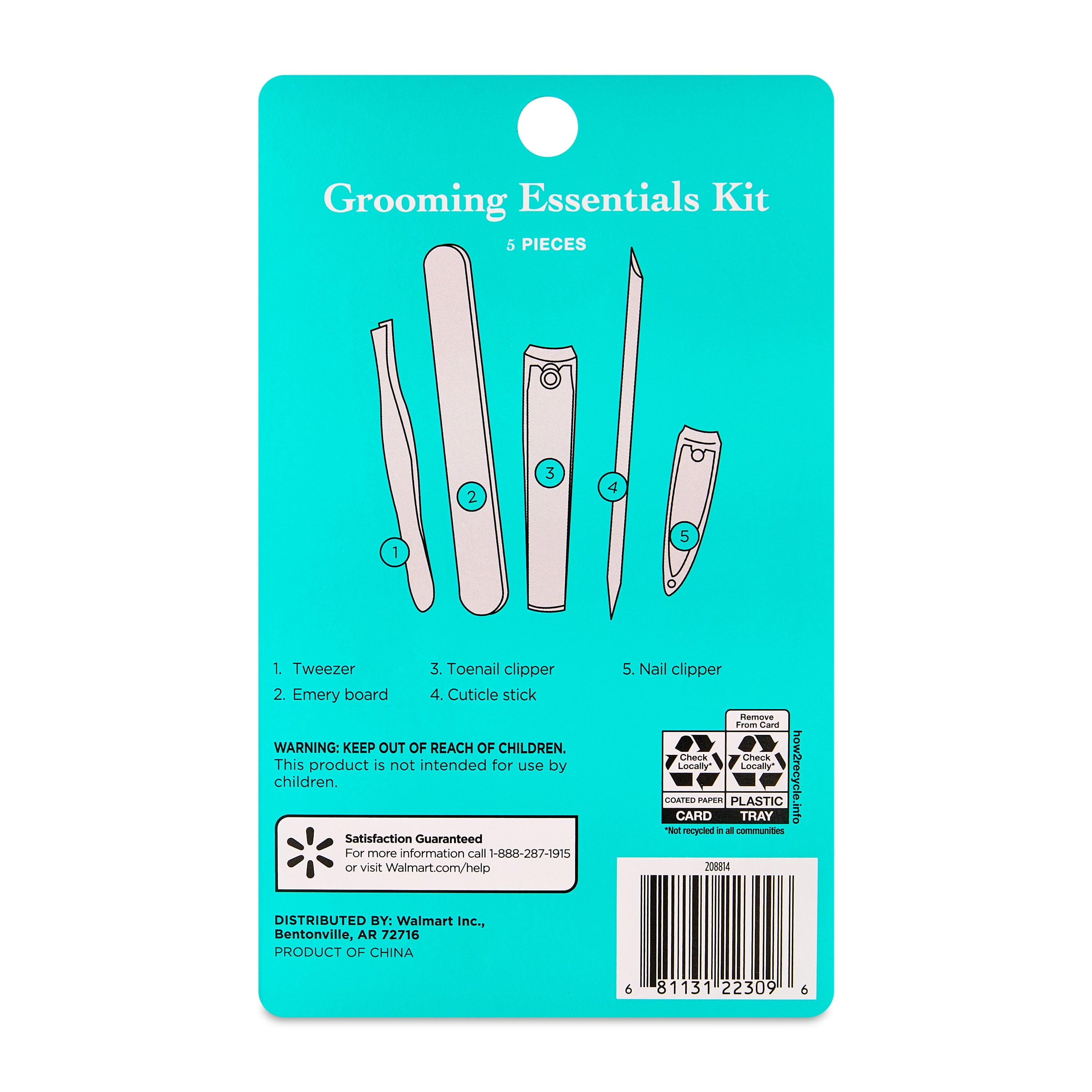 Grooming Essentials Kit for Nail Care, 5 Pieces
