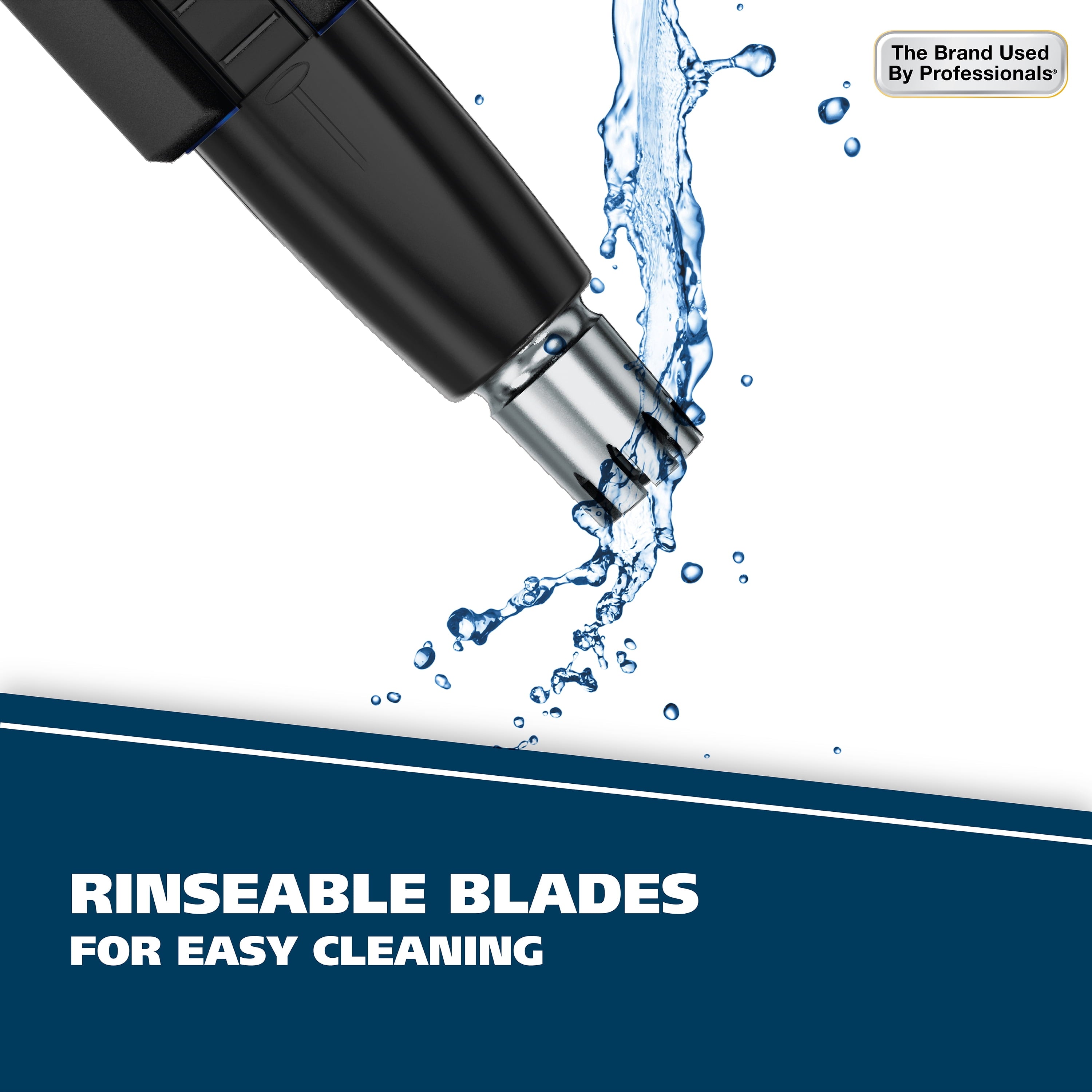 Micro Groomsman Men's Lithium Battery Powered Pen Trimmer, Black/Blue 5640-4701