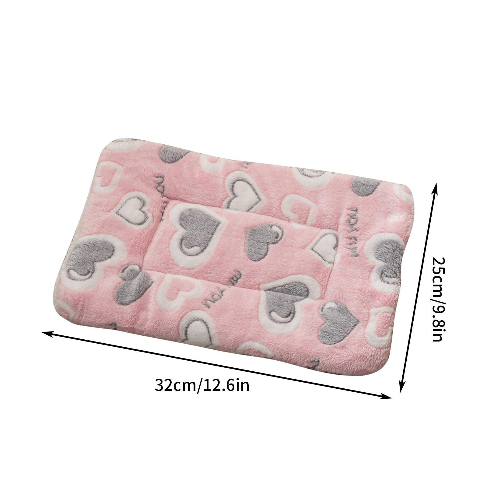 Plush Dog Bed for Small Dogs - Dog Crate Pad Dog Bed Mat, Washable Kennel Pad Pet Beds with NonSlip Bottom, Plush Dog Mat, Crate Pet Beds Dog Sleeping Mat Cushion Bed 9.8x12.6inch