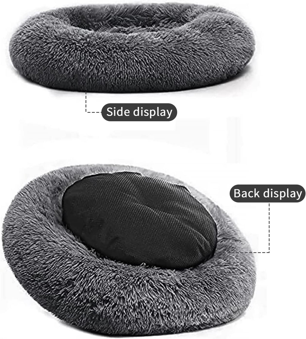 Dog Bed &amp; Cat Bed, Puppy Bed Warming Round Pet Bed, Donut Bed