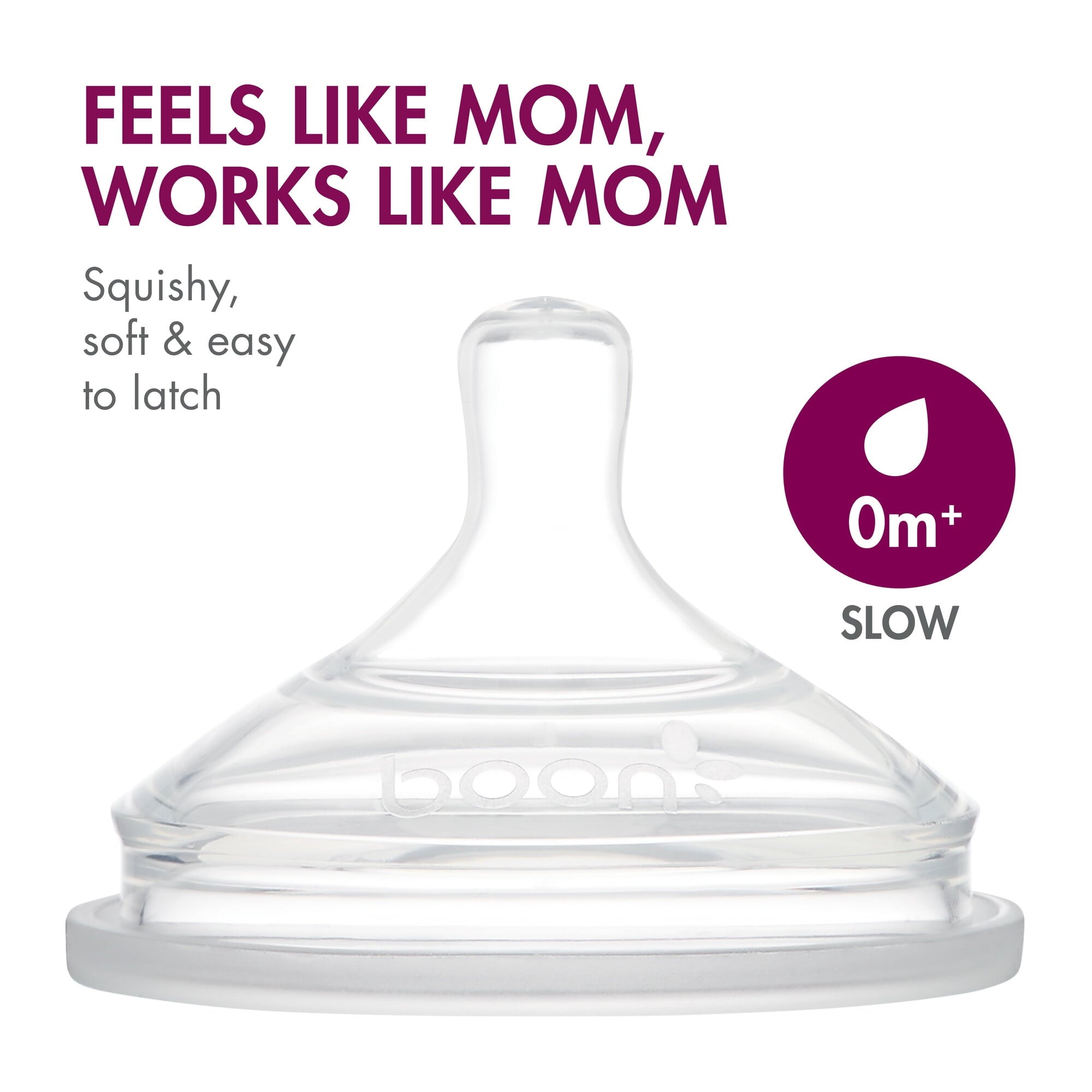 Nursh Silicone Pouch Baby Bottle, Air-Free Feeding, Pink Multi Pack 4 Oz 3 Pk