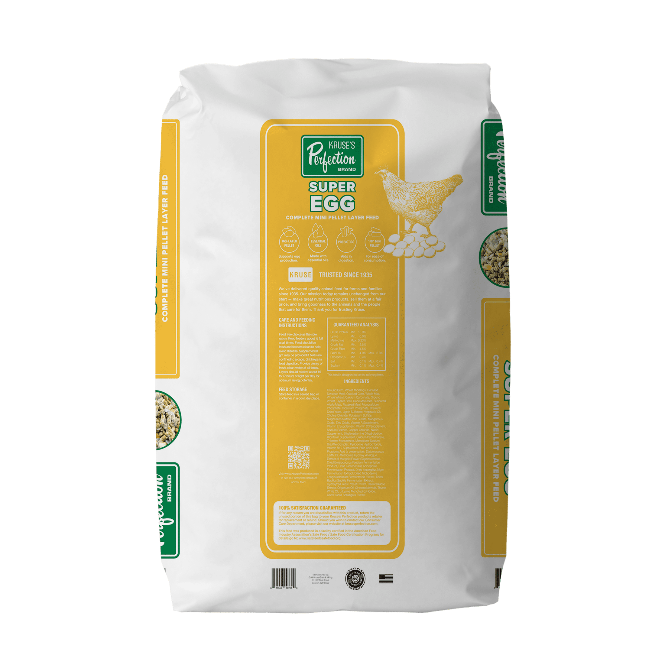 Brand Super Egg Poultry Feed 40 lb Pellet with Yucca for Laying Hens