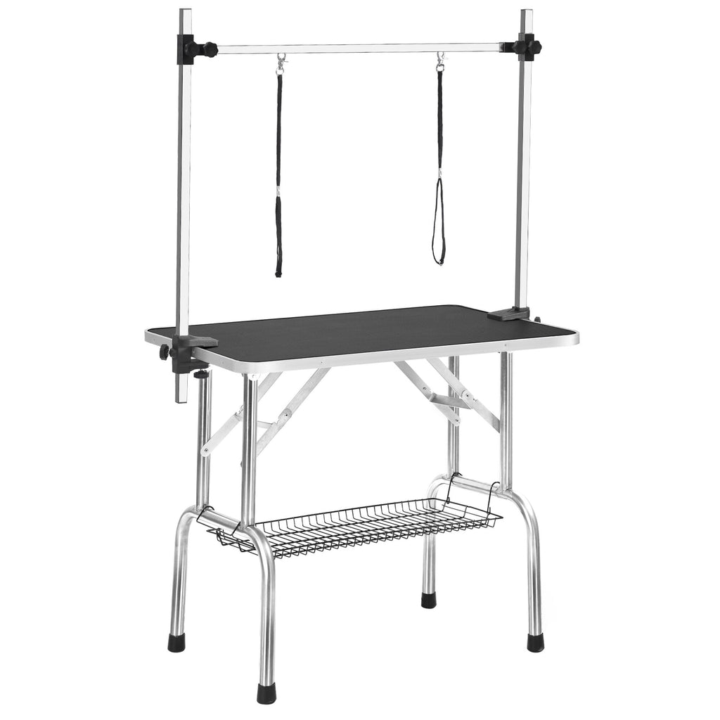 Pet Grooming 36" Dog Pet Grooming Table Adjustable Heavy Duty w/Arm &amp; Noose &amp; Mesh Tray,Dog Grooming