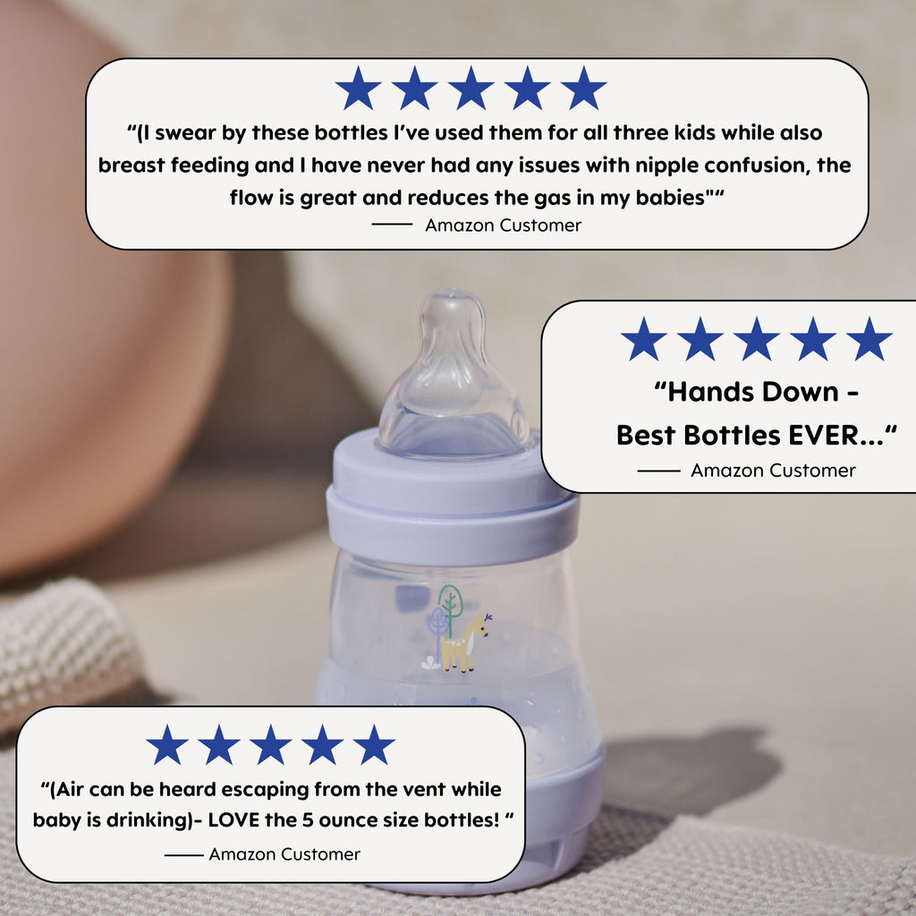 Newborn Gift Set, Pacifiers and Baby Bottles for Breastfed Babies, 'Feed &amp; Soothe' Set, White, 6-Count