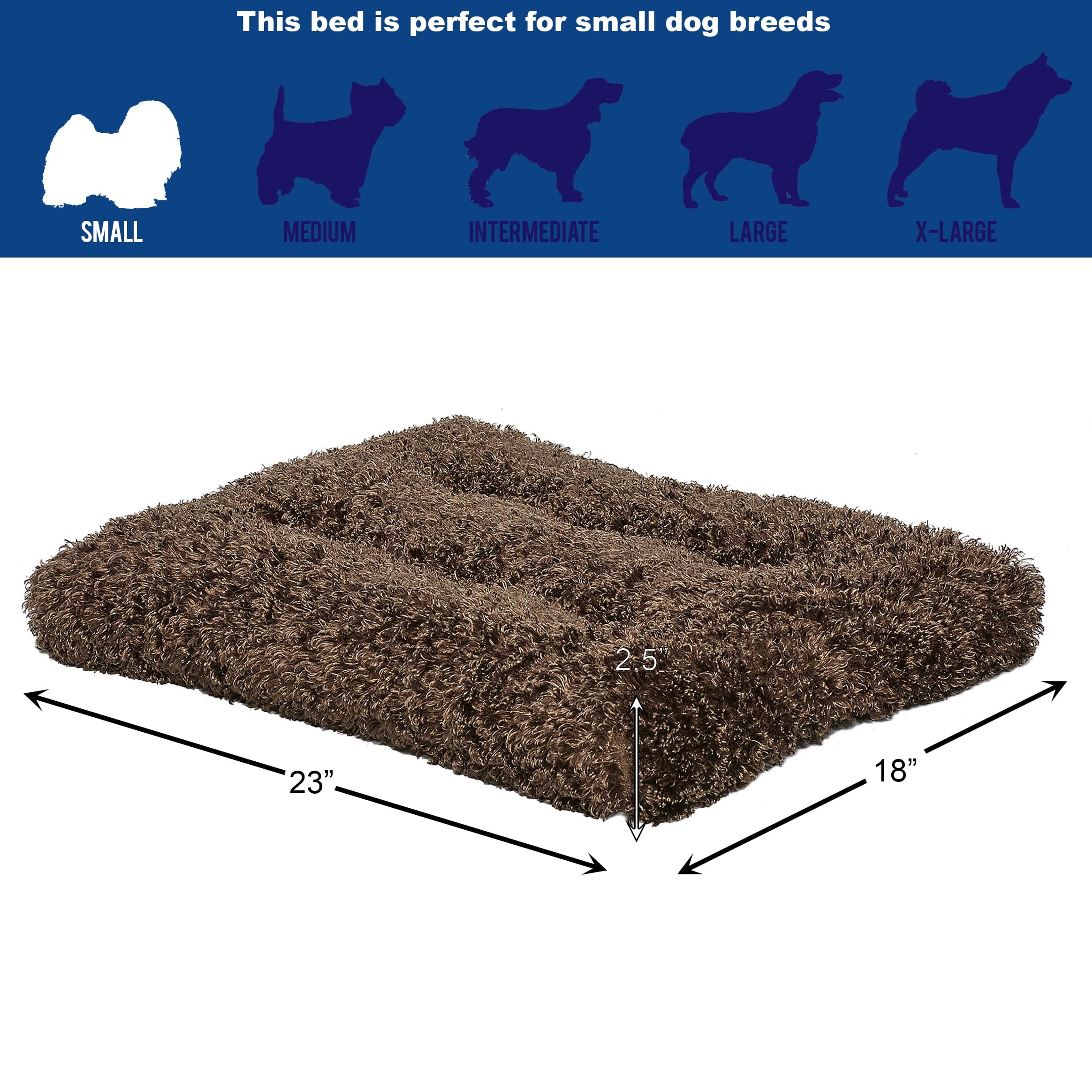 Homes for Pets Quiet Time Dog Bed &amp; Crate Mat, Deluxe Ombre Swirl, 22", Gray