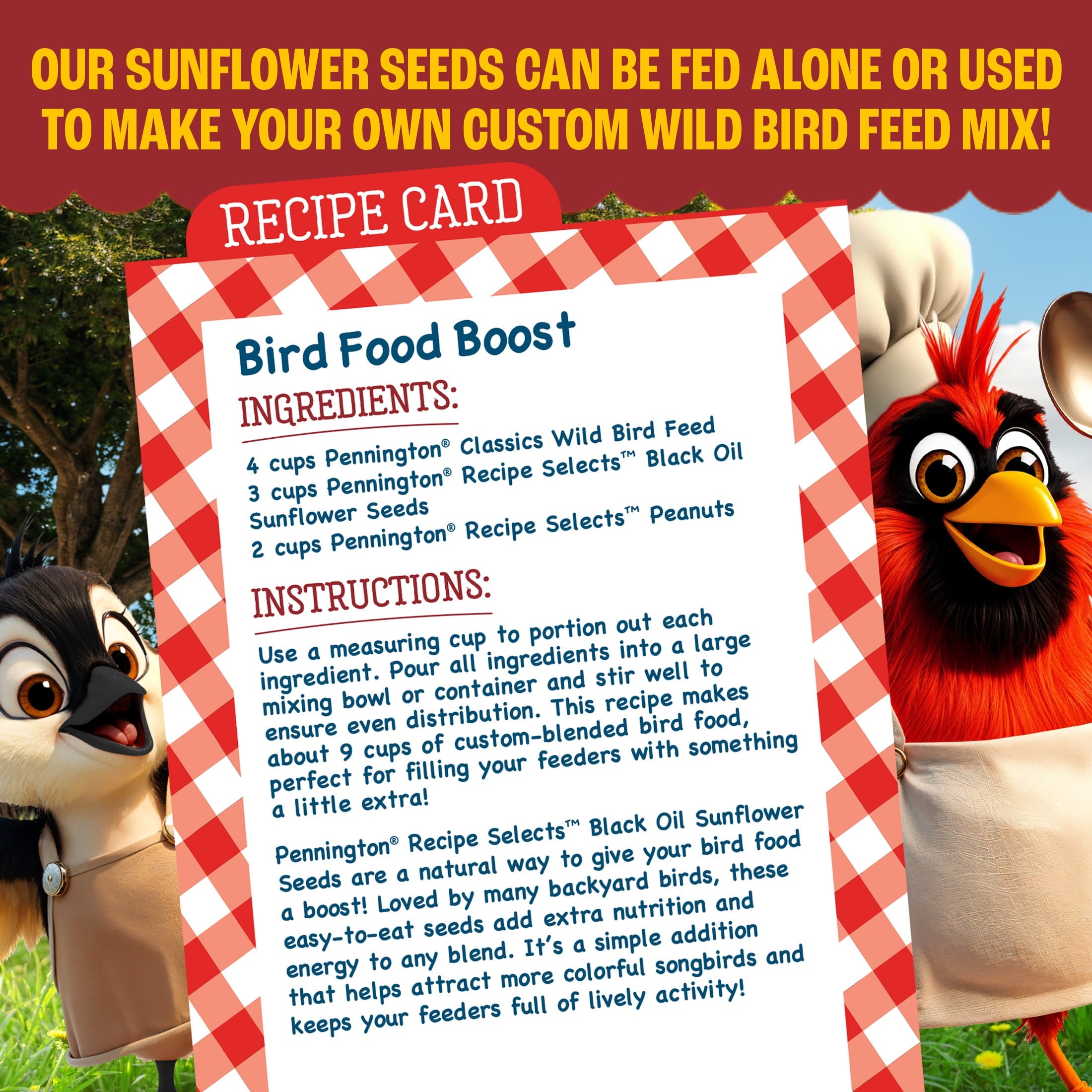 Recipe Selects Black Oil Sunflower Seed Dry Wild Bird Feed, Bird Food, 40 lb. Bag, 1 Pack