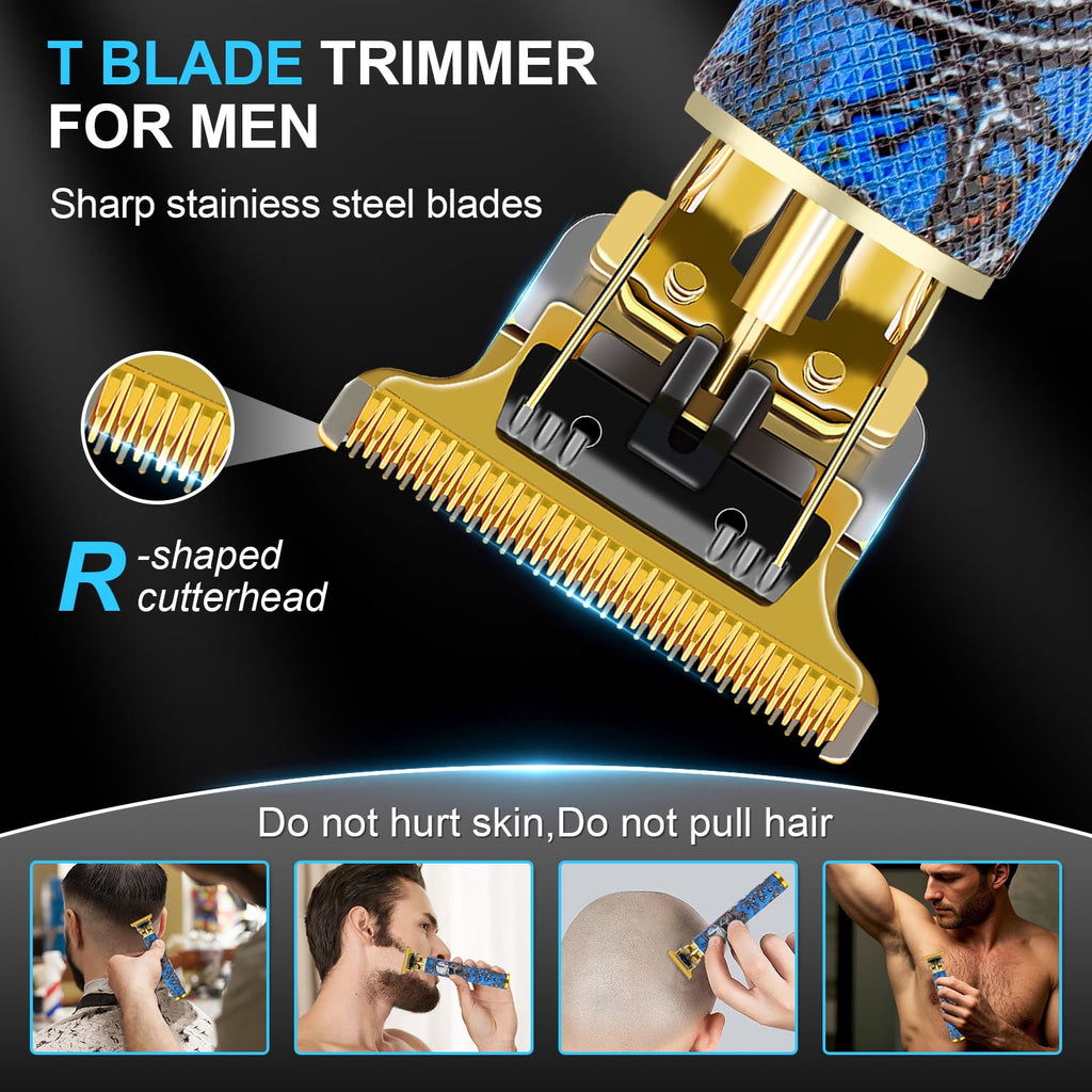 LQT Men's Hair Cutting Set, Men's Grooming Gifts, Electric Hair Clippers, USB Rechargeable, Blades, Hair, Beard &amp; Full Body Grooming