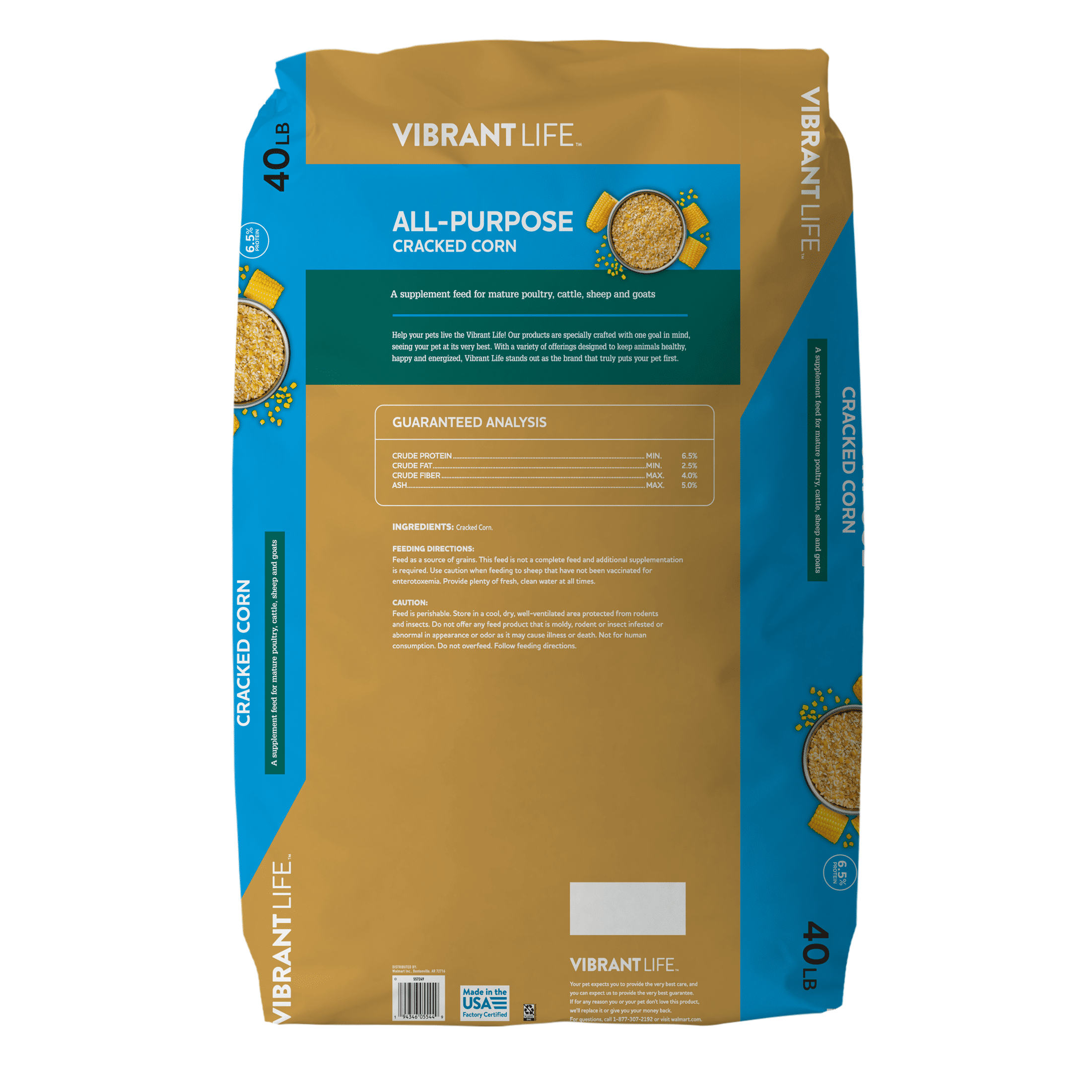 All-Purpose Cracked Corn, 40 lb Bag