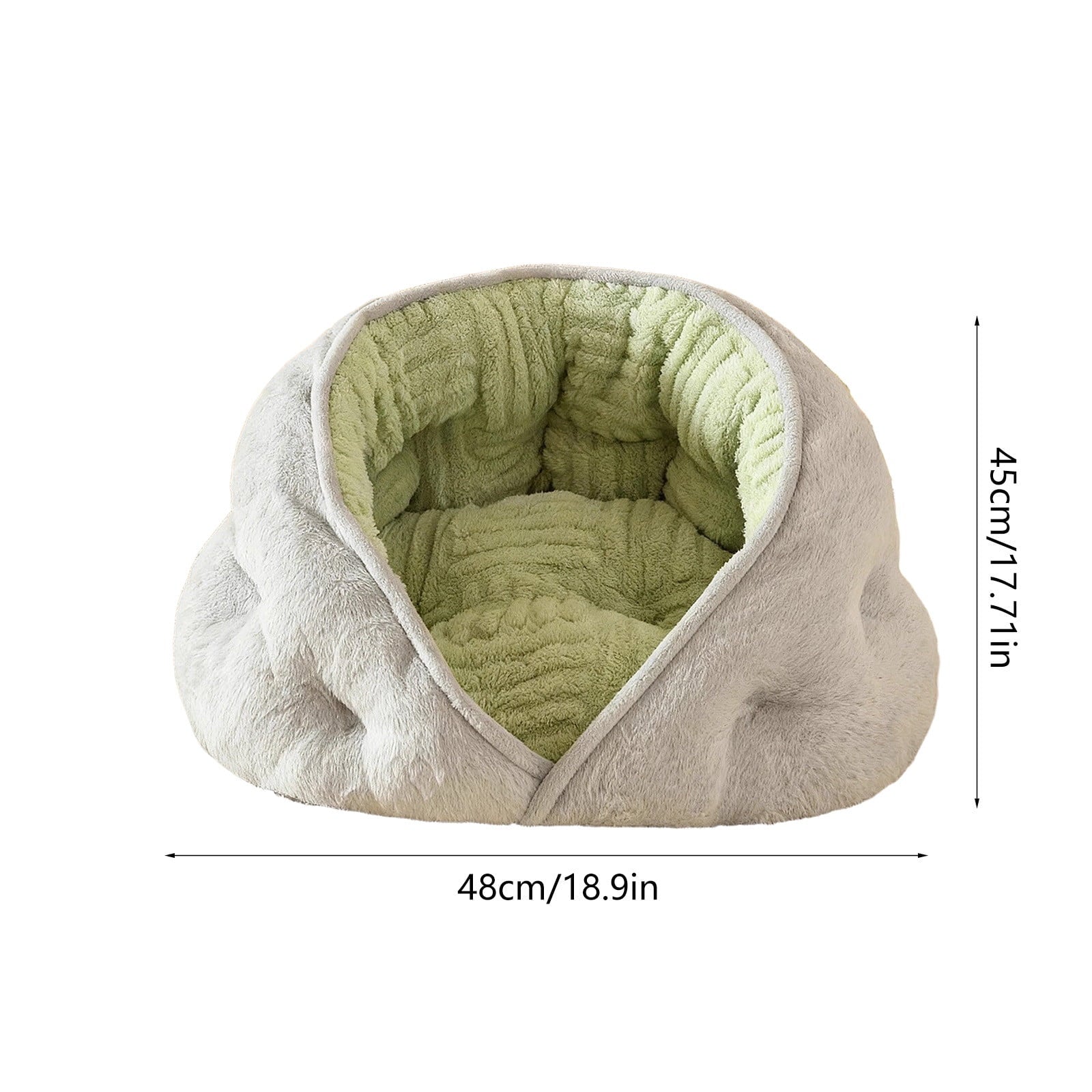 Reversible Winter Pet Bed and Mat Dual-Sided Plush Dog Cat Bed Removable Washable Cover for Crate Sofa or Floor