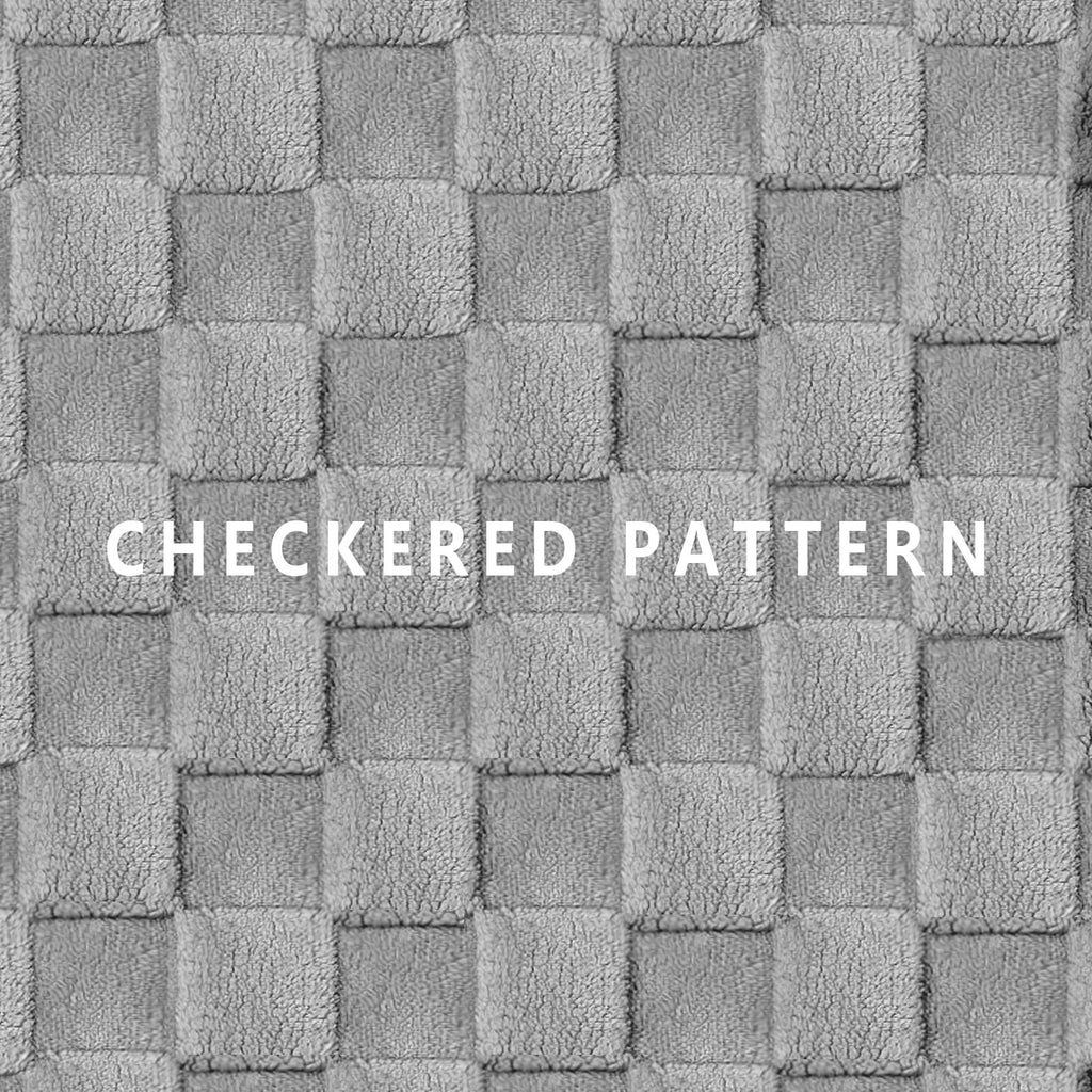 Checkered Pet Bed for Medium Dogs 36"X24", Removable Washable Cover, Black