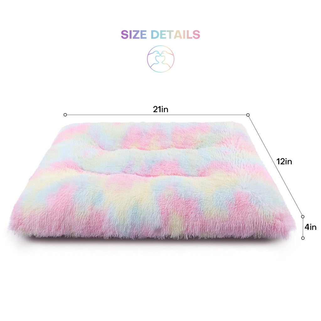 Plush Pet Bed for Dogs &amp; Cats Dog Crate Mat Mattress Pillow Bolster
