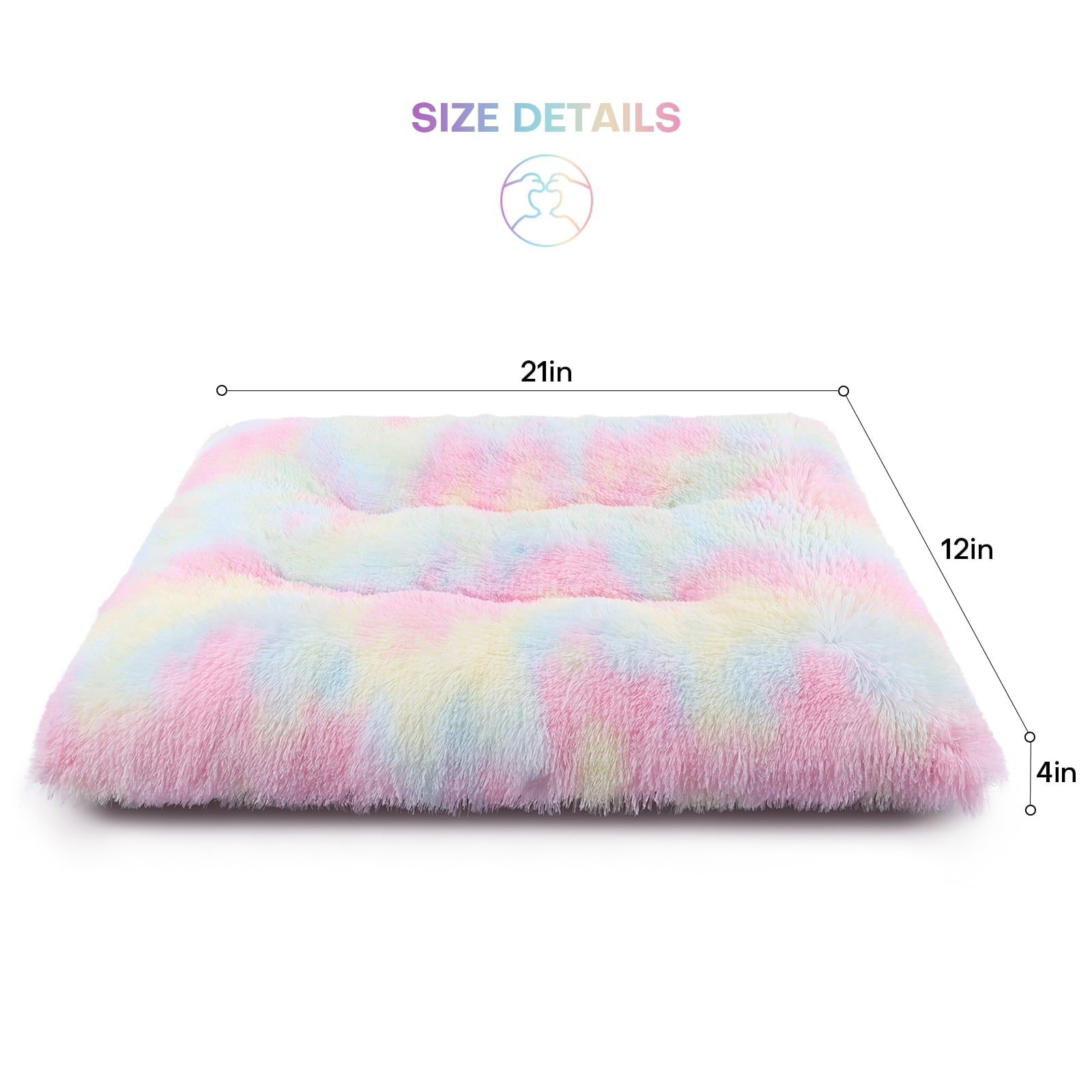 Plush Pet Bed for Dogs &amp; Cats Dog Crate Mat Mattress Pillow Bolster