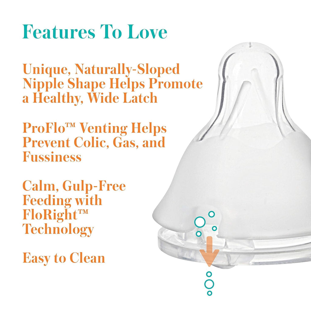Balance Wide Baby Bottles, Platinum White Color 9oz 2 Count