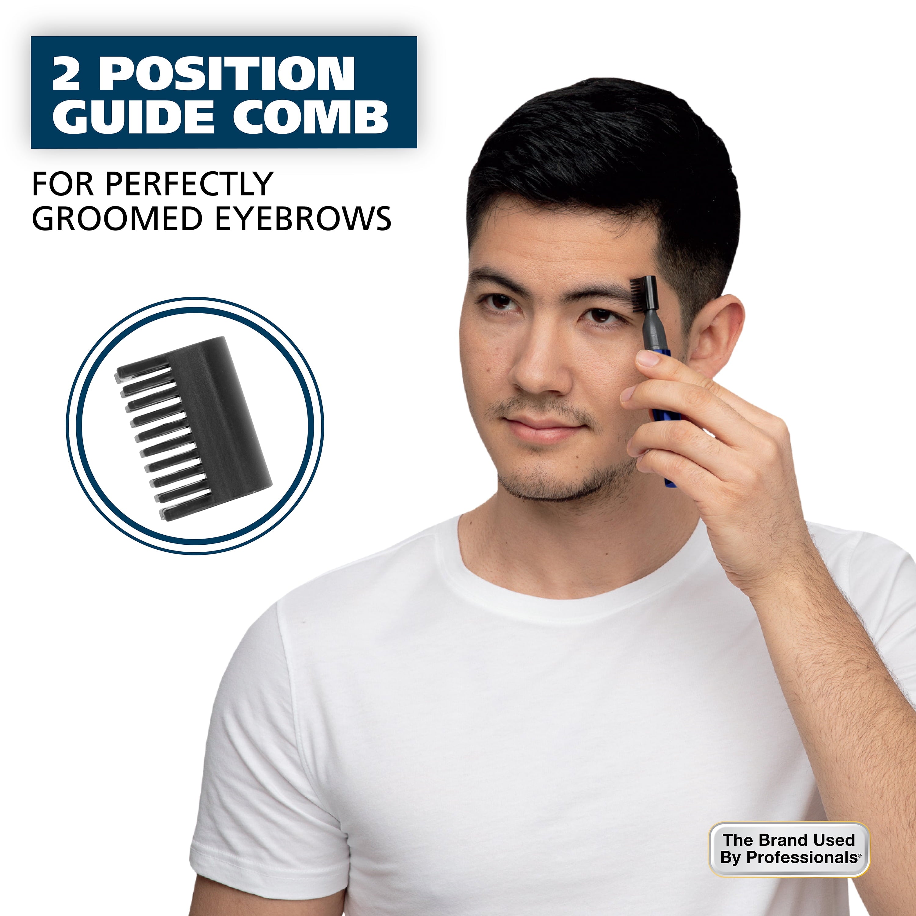 Micro Groomsman AAA 2-in-1 Detail Trimmer for Men, Satin Nickel-Black, #5640-600