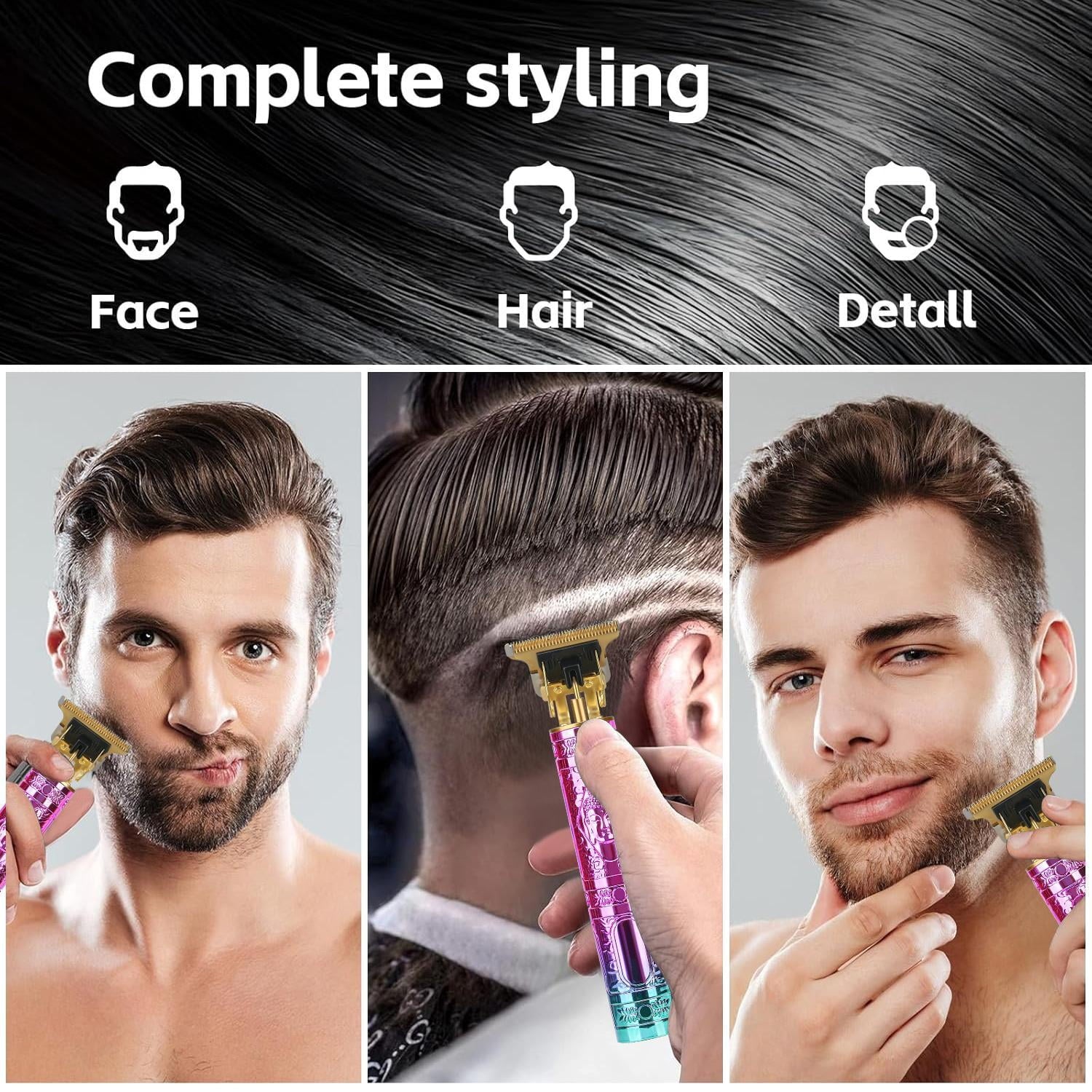 Elegant Choise Trimmer for Men, Cordless Electric Hair Clipper And Beard Trimmer - Haircut Grooming Kit With USB Charging